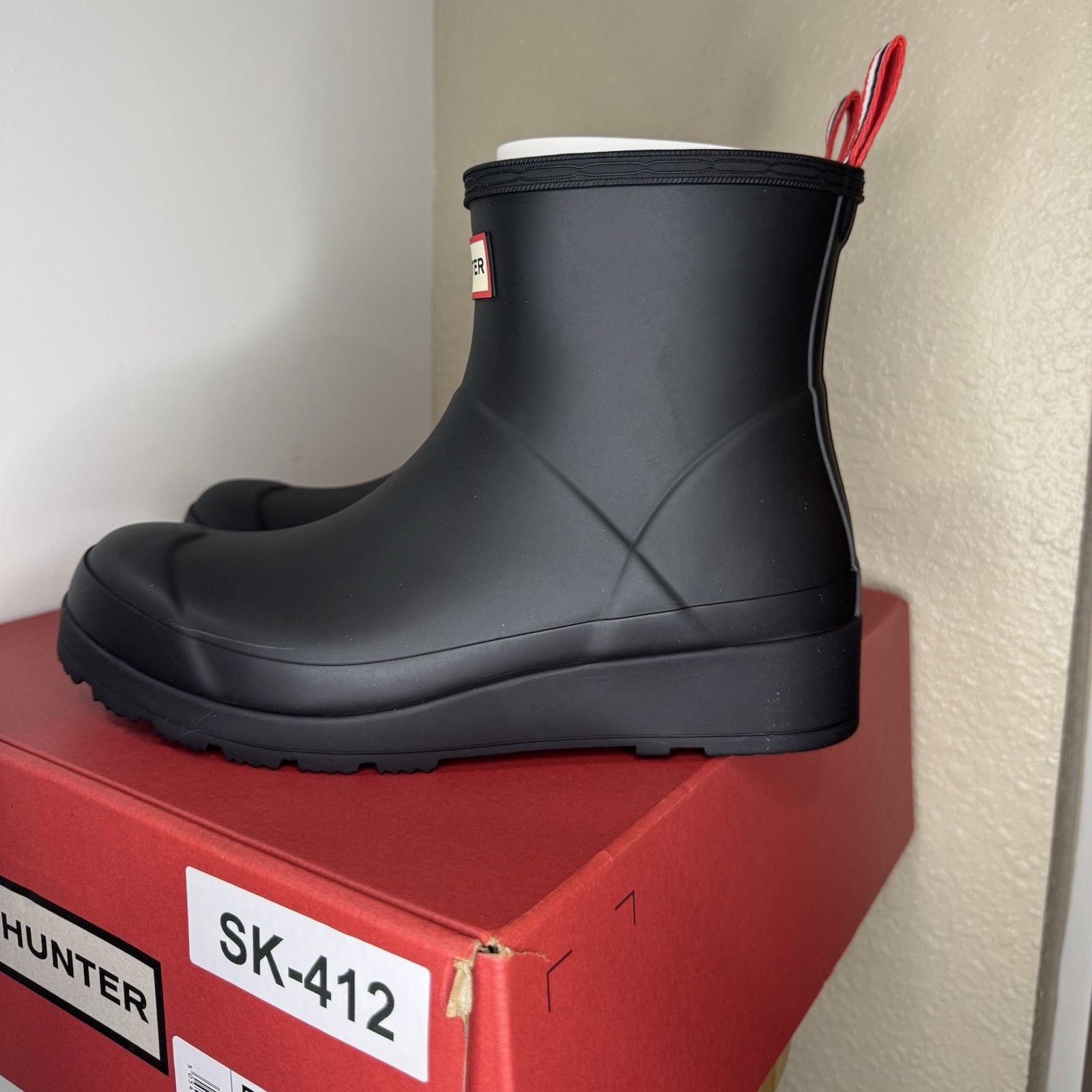 Hunter Original Play Short Rain Boots Matte BlackUnisex Waterproof New w/ Box