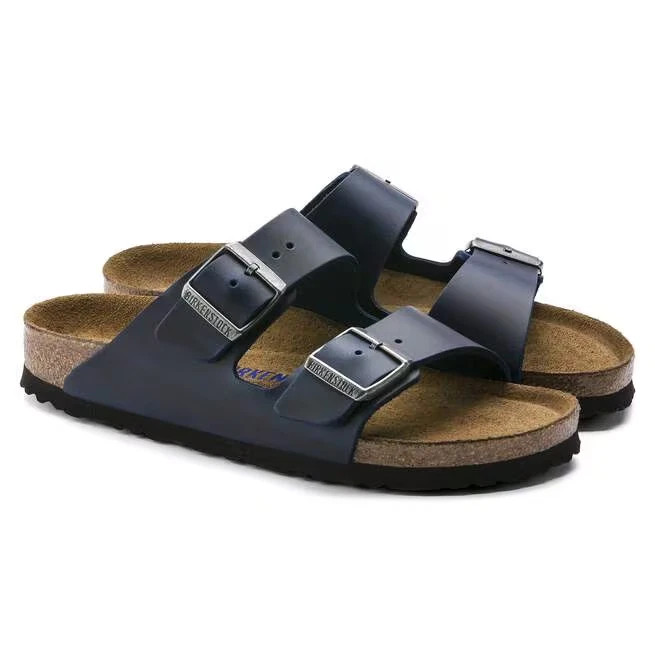 Birkenstock Arizona Blue Oiled Leather Unisex Sandals Size EU 37-45 Narrow/Wide