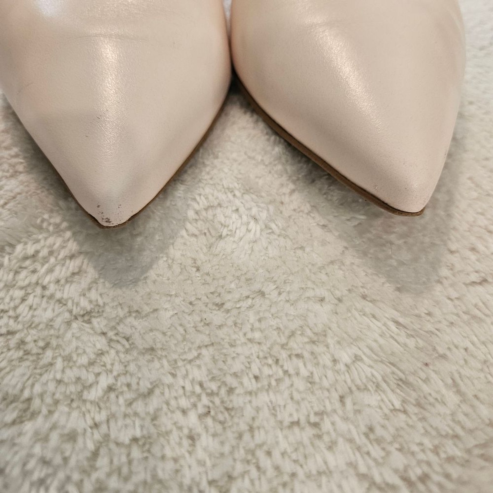Genuine Leather Cream Heels Pumps Size 9 Business Casual Formal Feminine Work