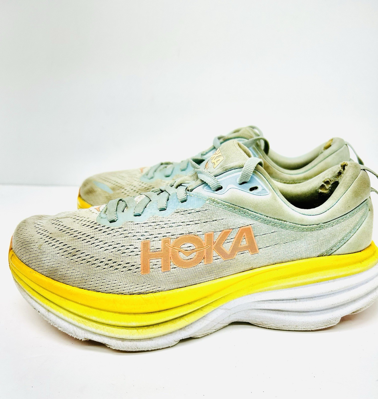 Hoka One One Bondi 8 1127952-SSCA Wome 3D 8.5B Running Shoes Summer Song Sneaker