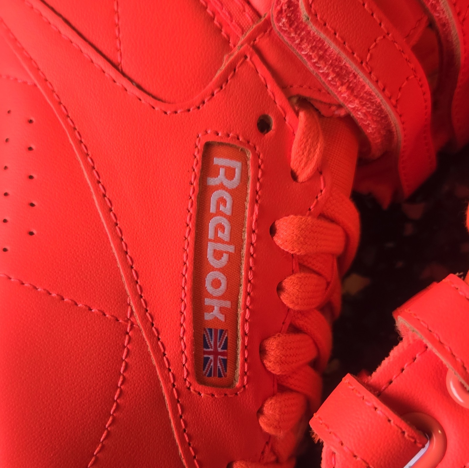 Reebok Freestyle Orange Flare W Women’s Leather Lace-Up Mid Top Sneakers GW7171