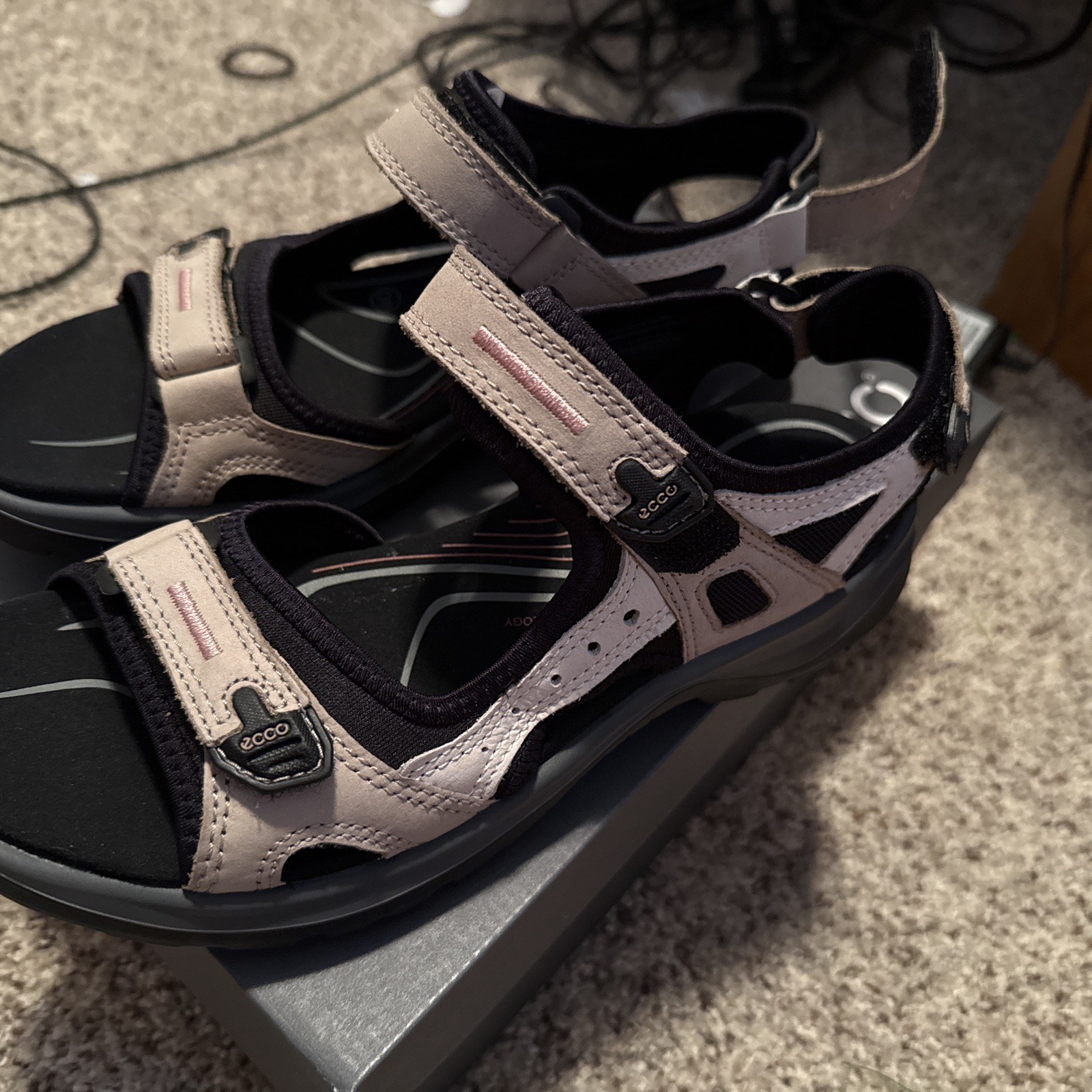 Ecco Yucatan Sandal Women’s EU 40 US 9-9.5 Atmosphere Ice Black Offroad Outdoor