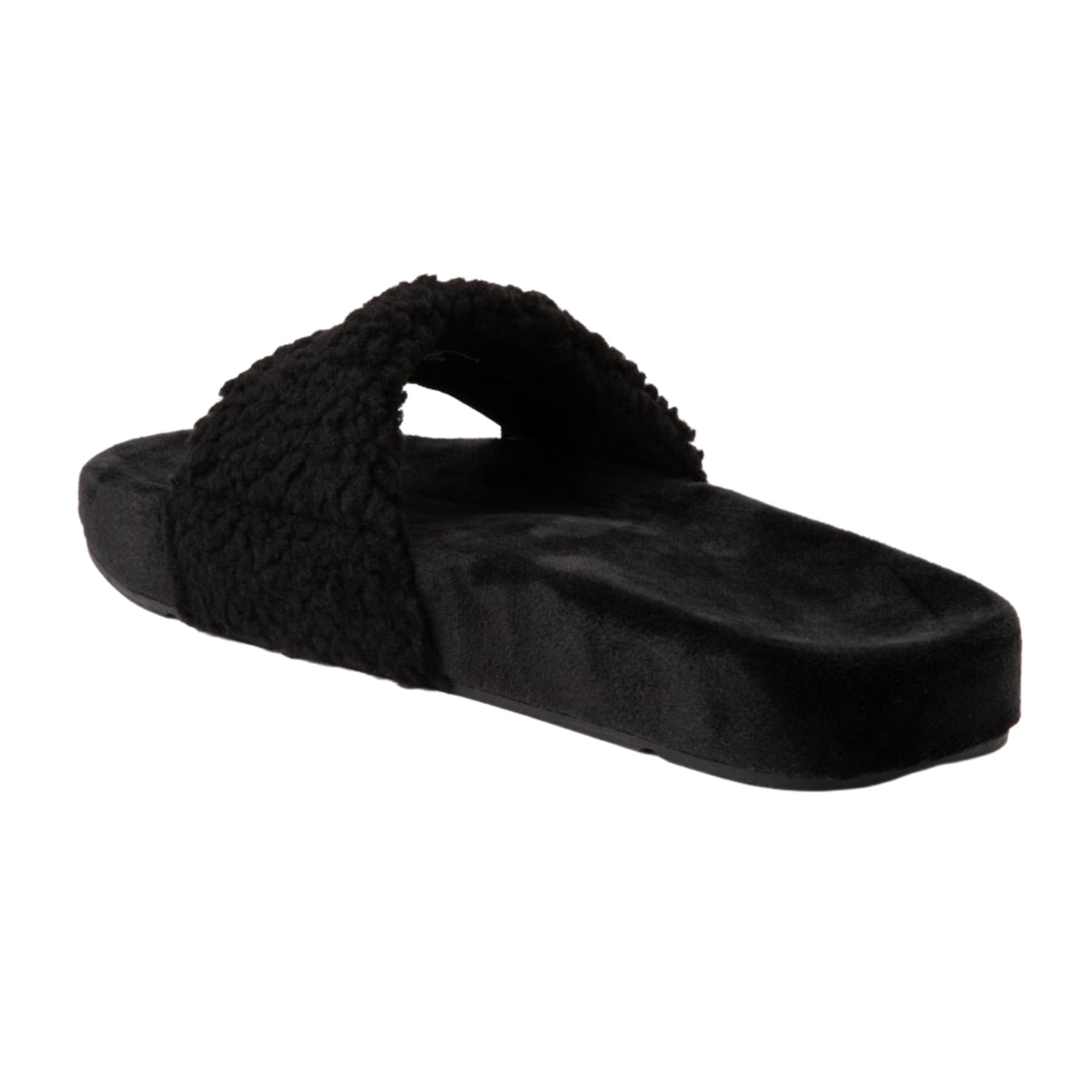 Fila Women’s Fuzzy Drifter Slide Sandal BLACK-Red-White Size 7, 8, 9, 10, New