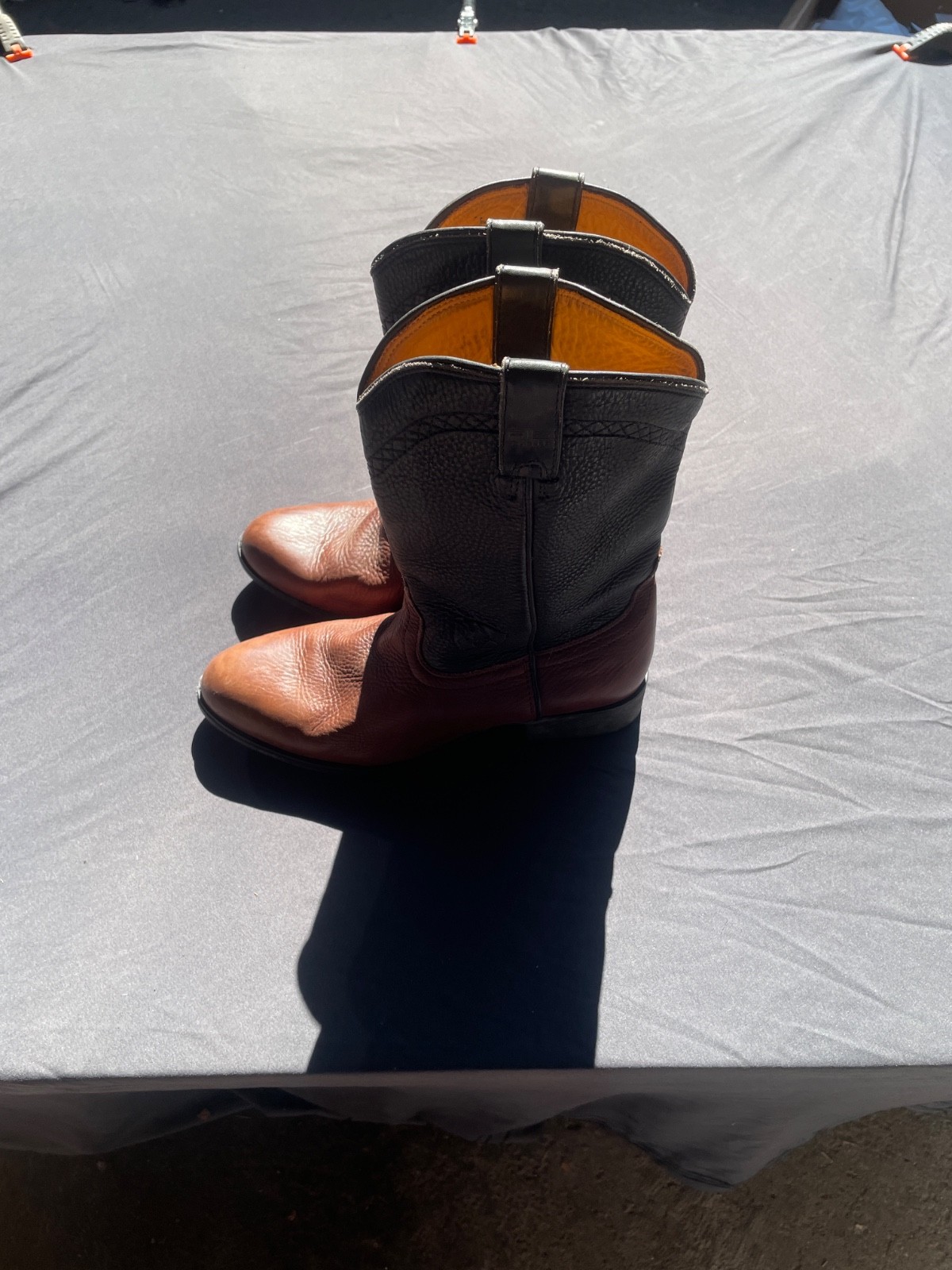 WOMENS SIZE 7.5 ARIAT A-1 BROWN BLACK COWBOY BOOTS ST151