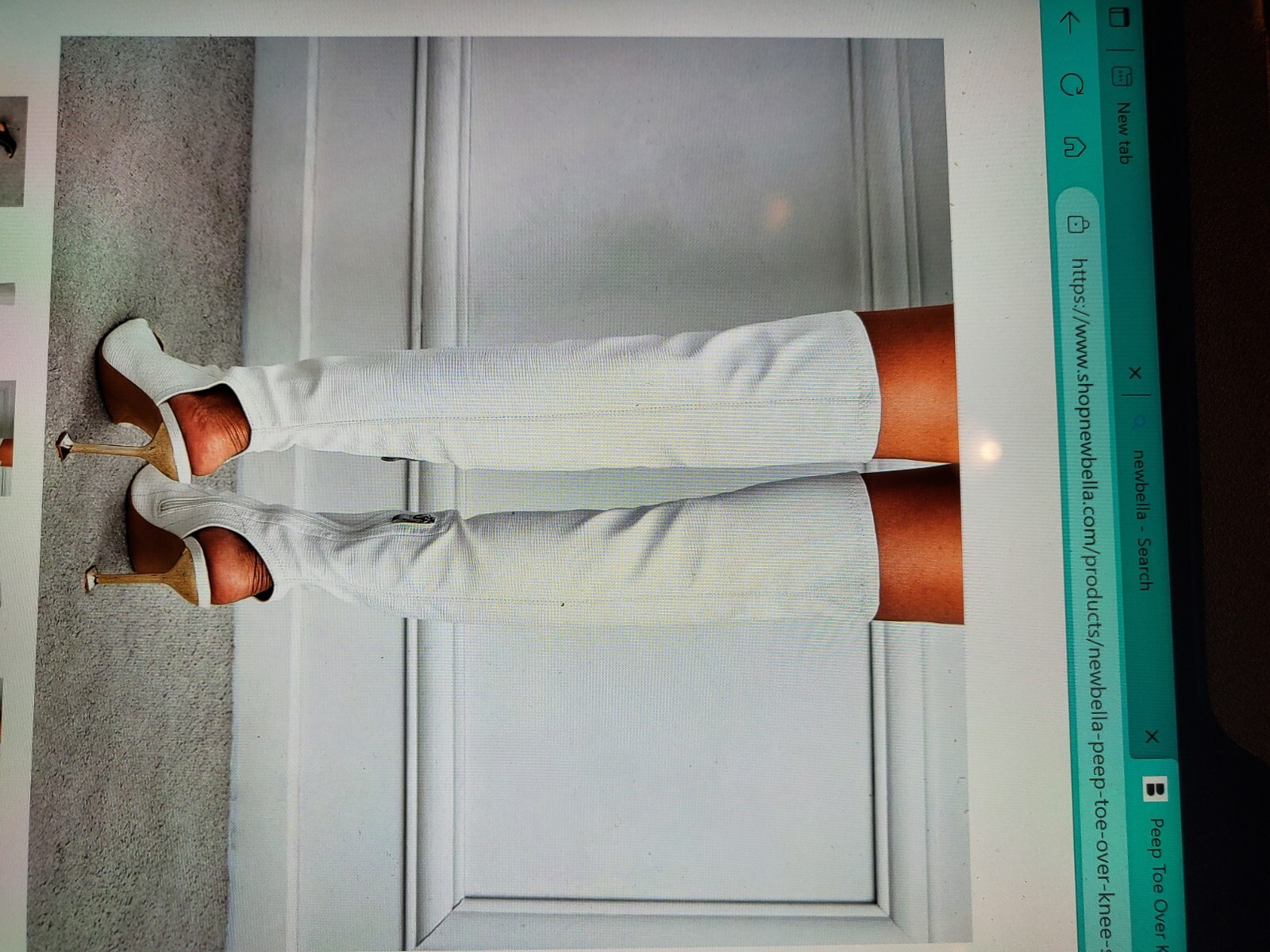 UNBELIEVABLY SEXY WHITE STILLETO BOOTS SIZE 8-NOT AVAILABLE 12/29/23 TO 4/22/24