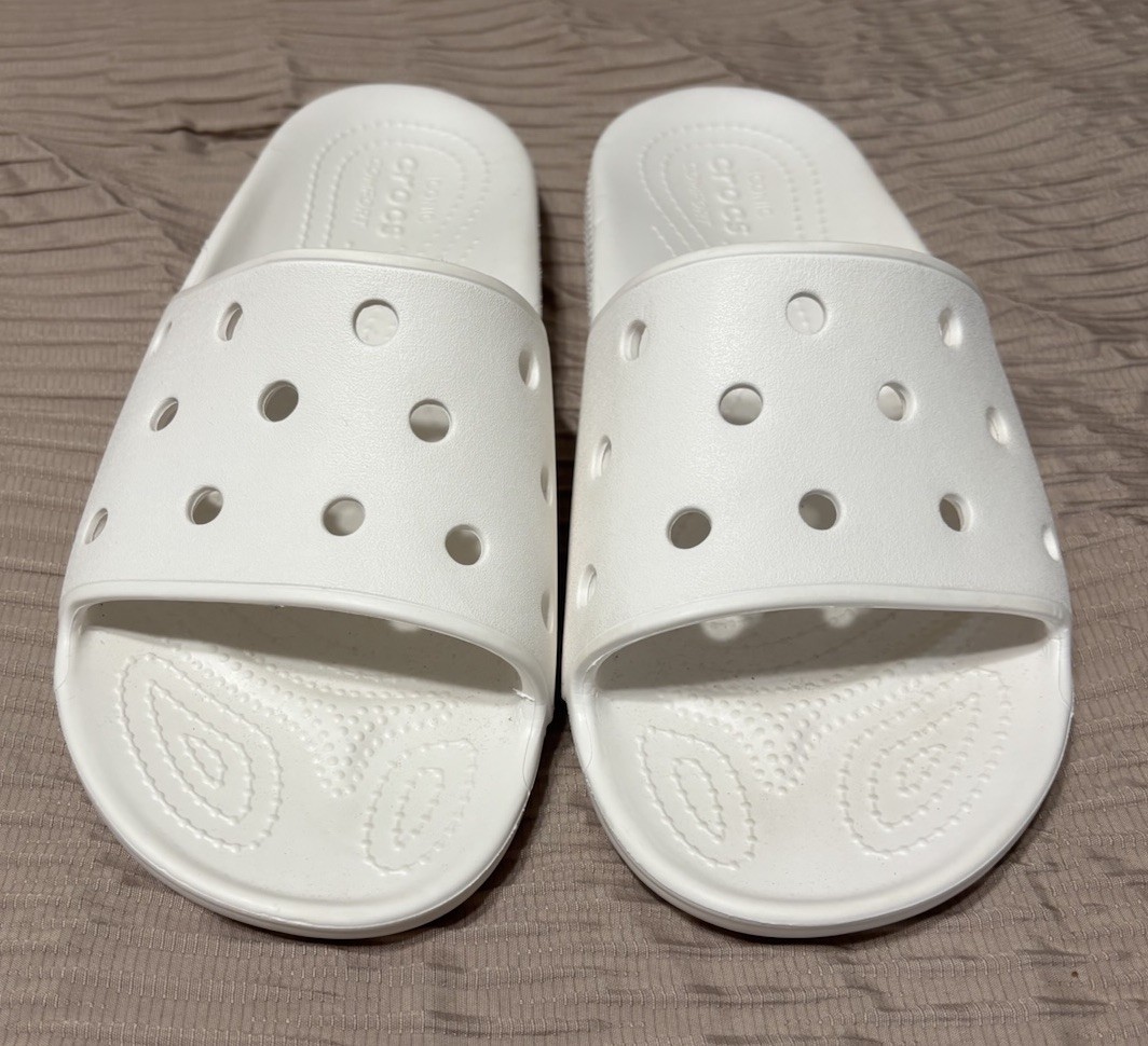 Crocs Classic White Iconic Comfort Slide Sandals Unisex M10 W12