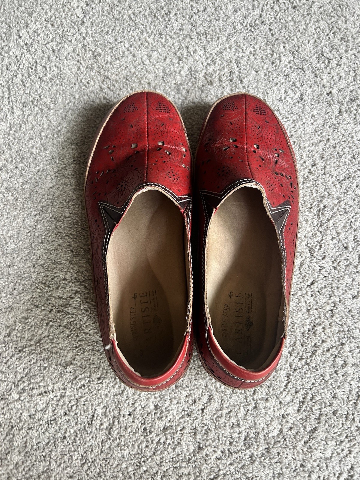 L’Artiste by Spring Step Womens 41 Libora Leather Flat Slip on Shoe Loafers