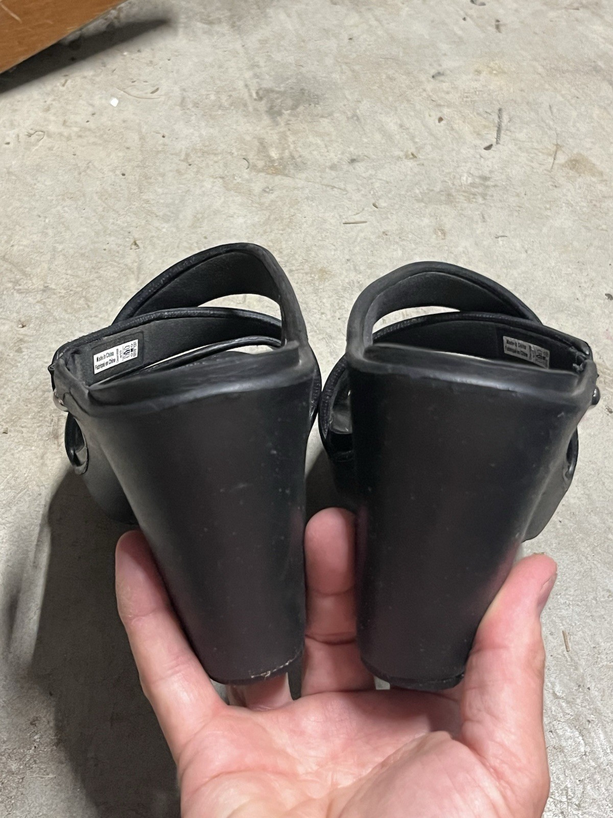 Crocs Cyprus IV Black / Black block heels sandals 10 / 41.5