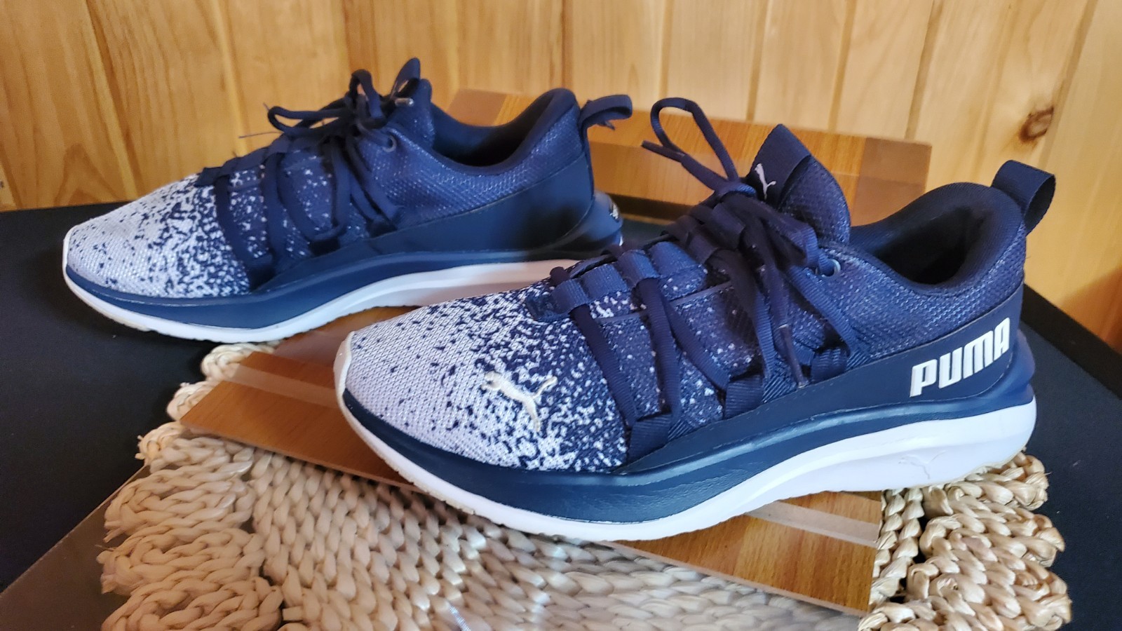 Puma Softride Blue Knit Mens Shoes Size UK5 – US6