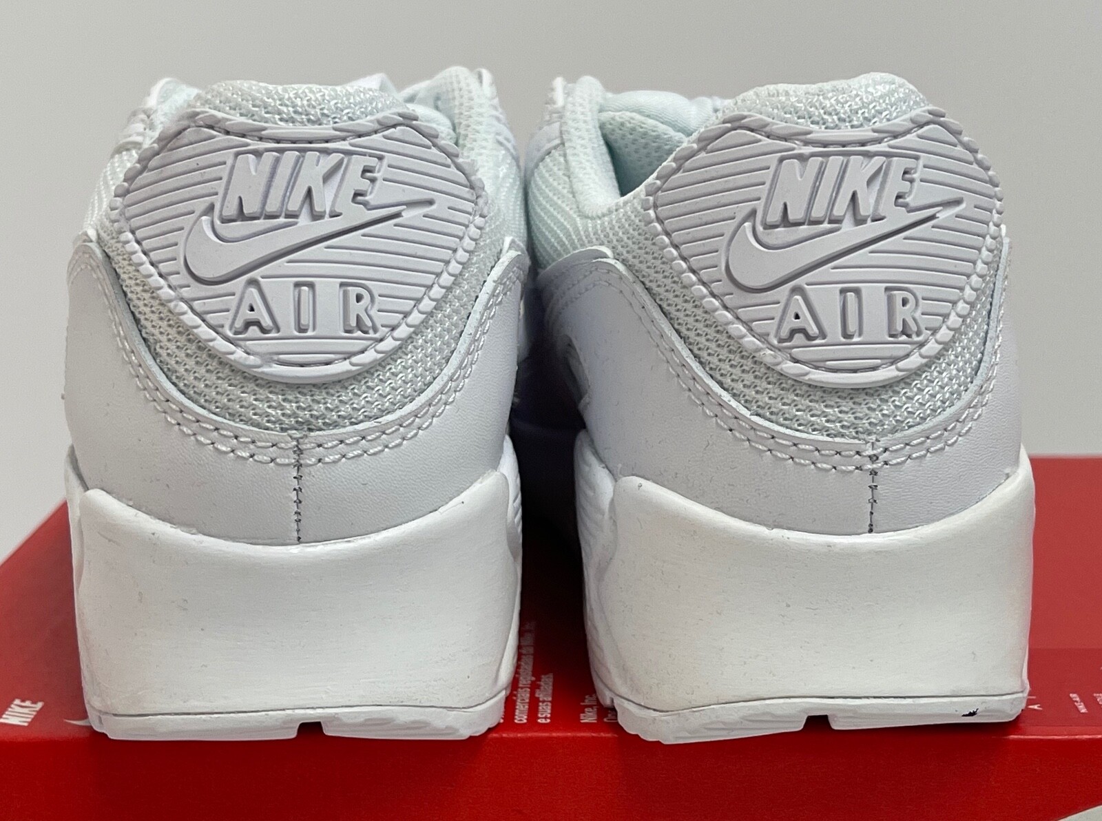Nike Air Max 90 CQ2560 100 Triple White Women’s Sneakers WOMEN SIZE 5 MEN 3.5