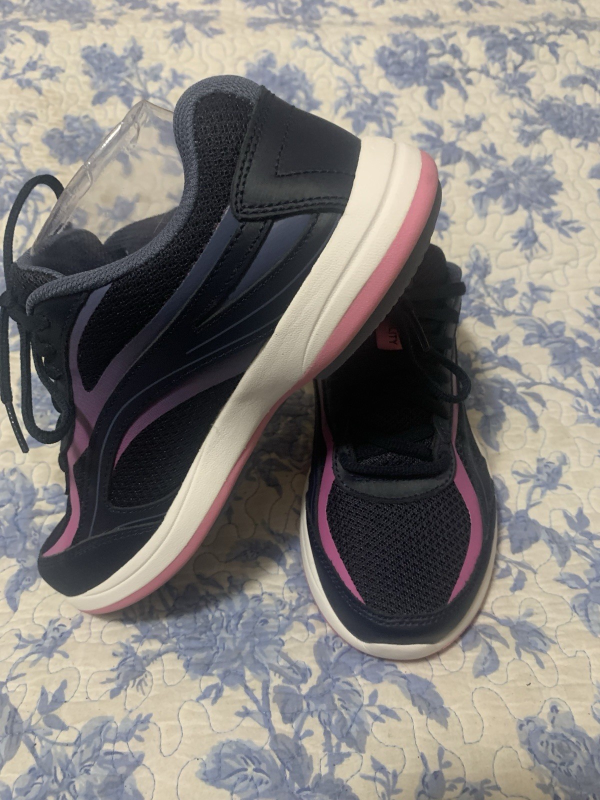 Ryka Glitz Women’s Mesh Lace-Up Walking Sneaker Black/Pink/Purple