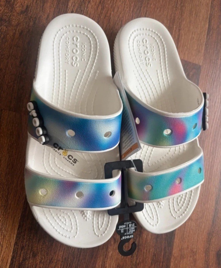 NWT Tie Dye Croc Sandals Slides Women’s Size 7