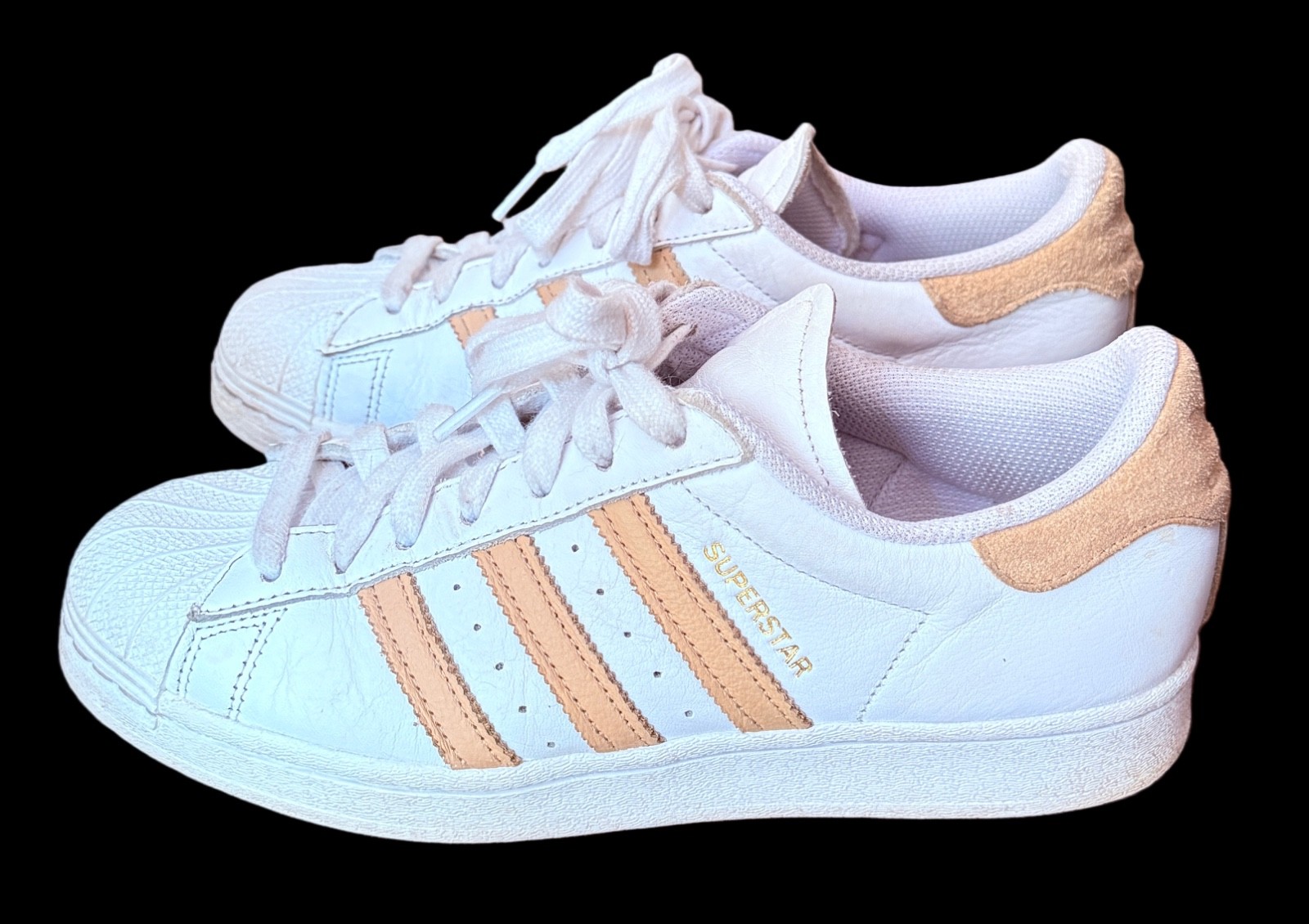 adidas Originals Superstar White Pale Nude W Leather Shoes GZ0868 Women’s Size 8