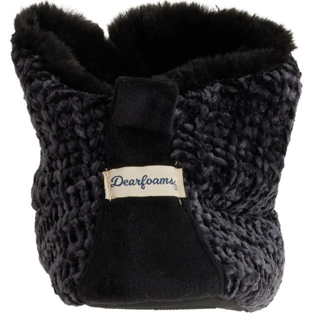 New Dearfoams Women’s Chenille Bootie Slippers Black XL (11-12) Retails for $36