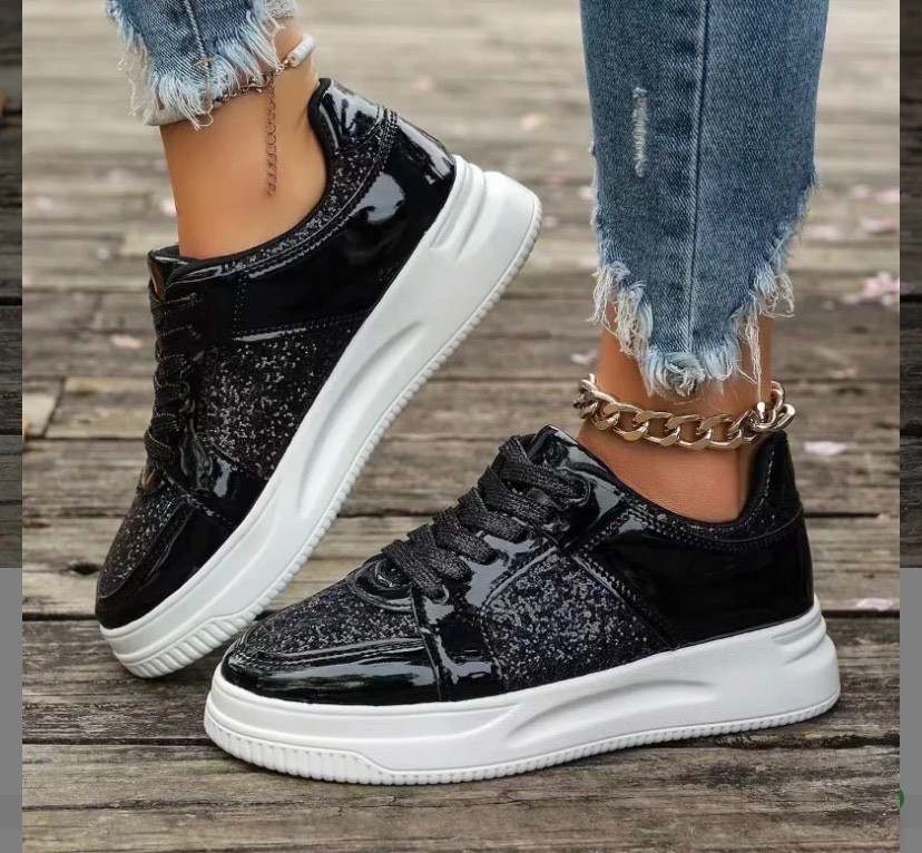 Women’s Fashion Sequins Platform Sneakers
