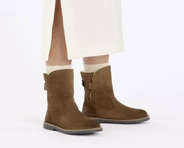 Birkenstock Uppsala Shearling Suede Boots Dark Tea US 11 EU 42 Regular Wide NWT