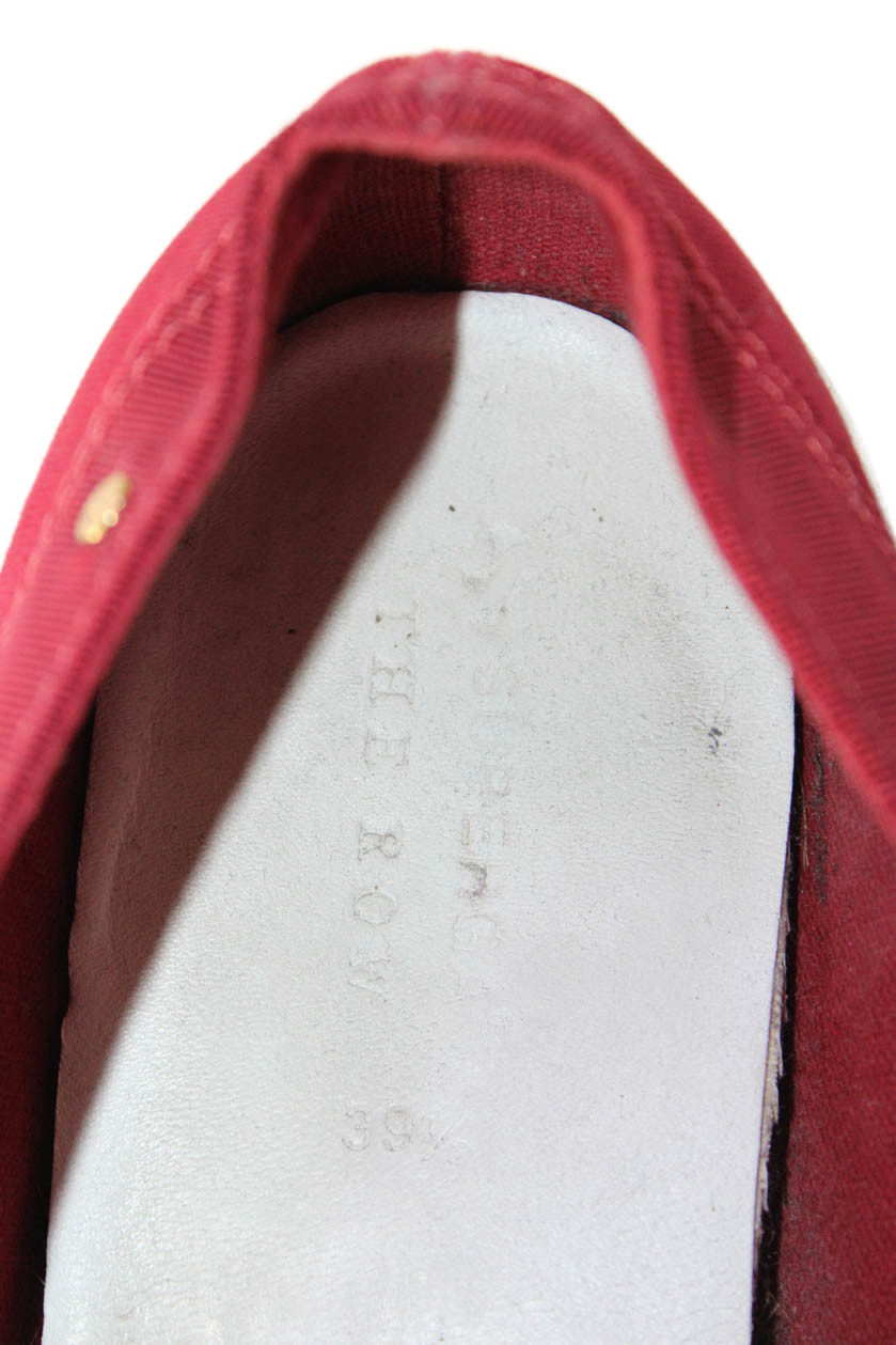 Superga x The Row Womens Lace Up Grosgrain Low Top Sneakers Red White Size 39.5