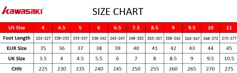 Kawasaki Badminton Shoes Unisex Indoor Sportswear Shoes Black NWT K-065D
