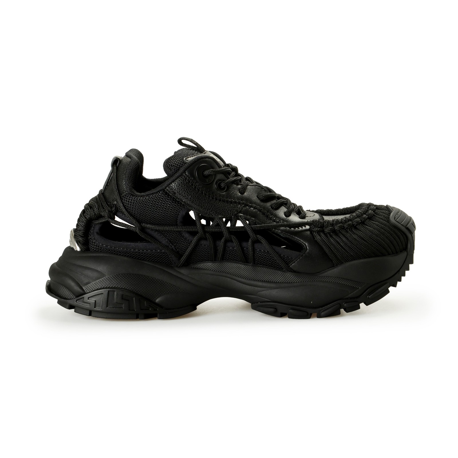 Versace Women’s Black MERCURY M_VS_01 Leather Sneakers Shoes US 6 IT 36