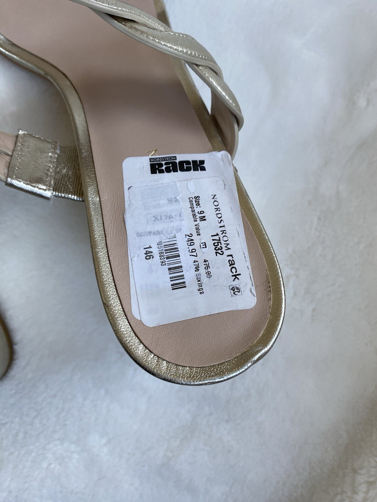 NEW$475 STUART WEITZMAN Twistie Block 75 Metallic Mule Platinum US9/UK6.5/EU39.5