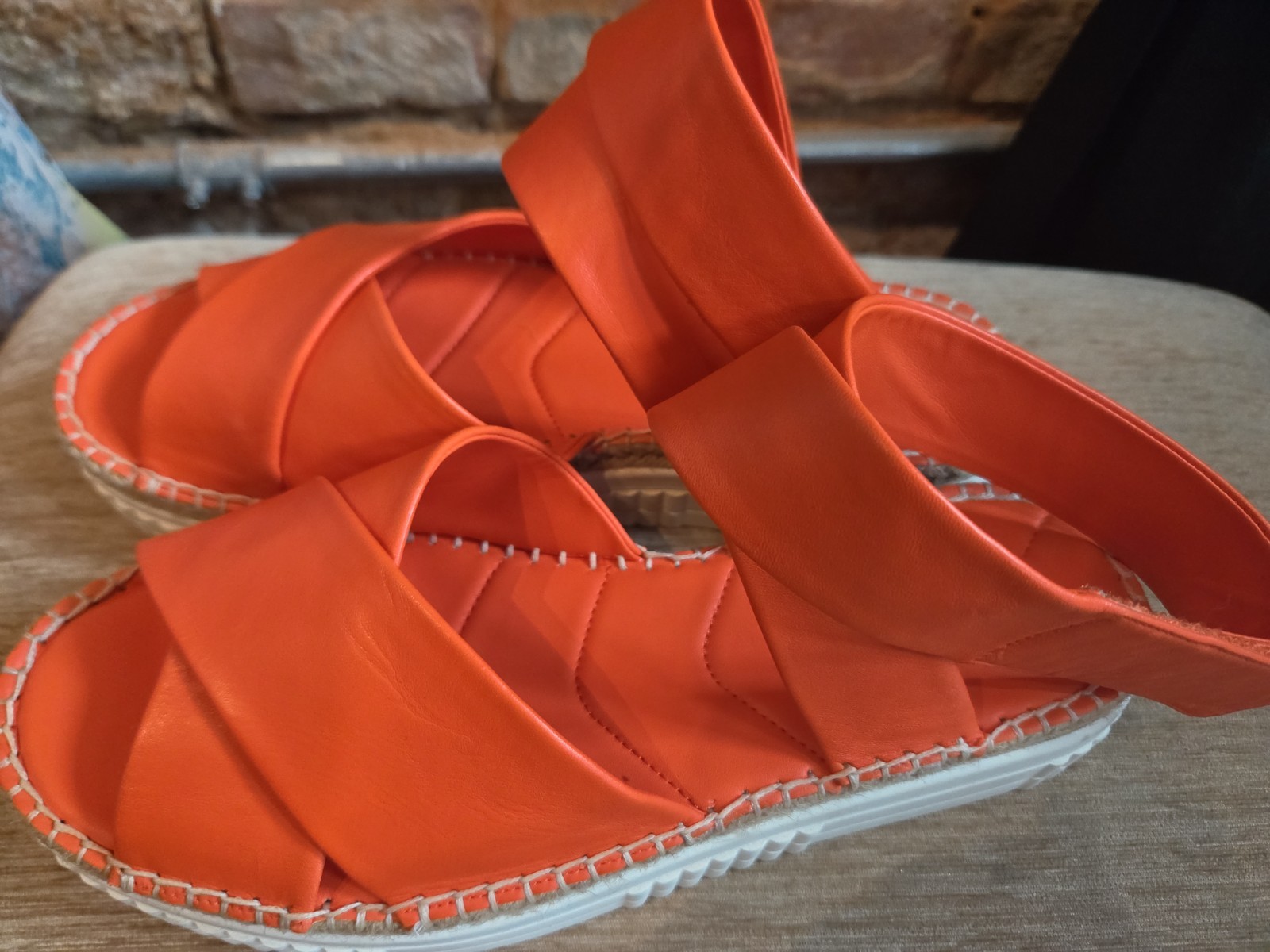 Franco Sarto Sienna Platform Wedge Sandal US 11 Orange
