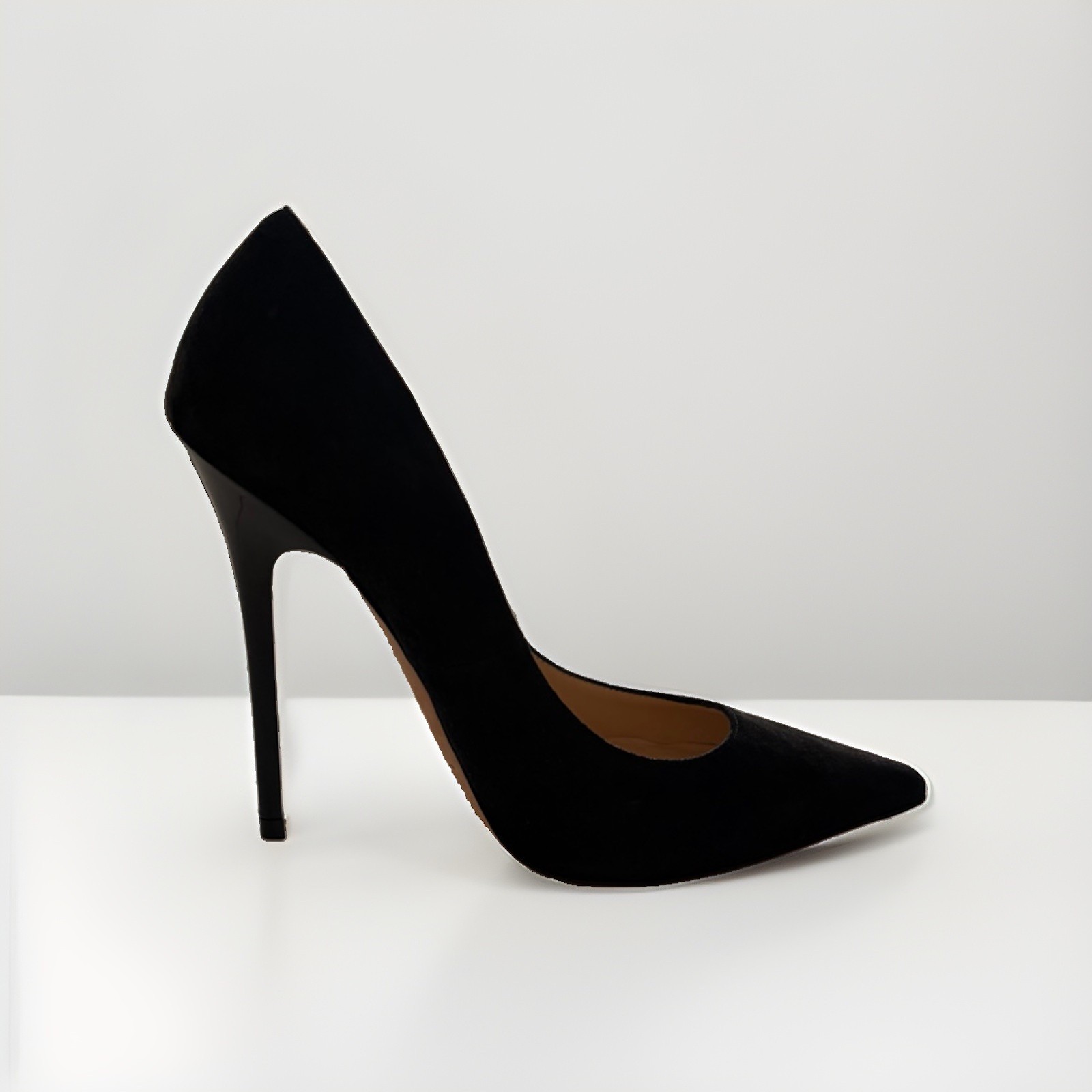 Jimmy Choo Romy 100 Black Suede Pointed Toe Pumps Heels EU 35.5 US 5.5 NWOB