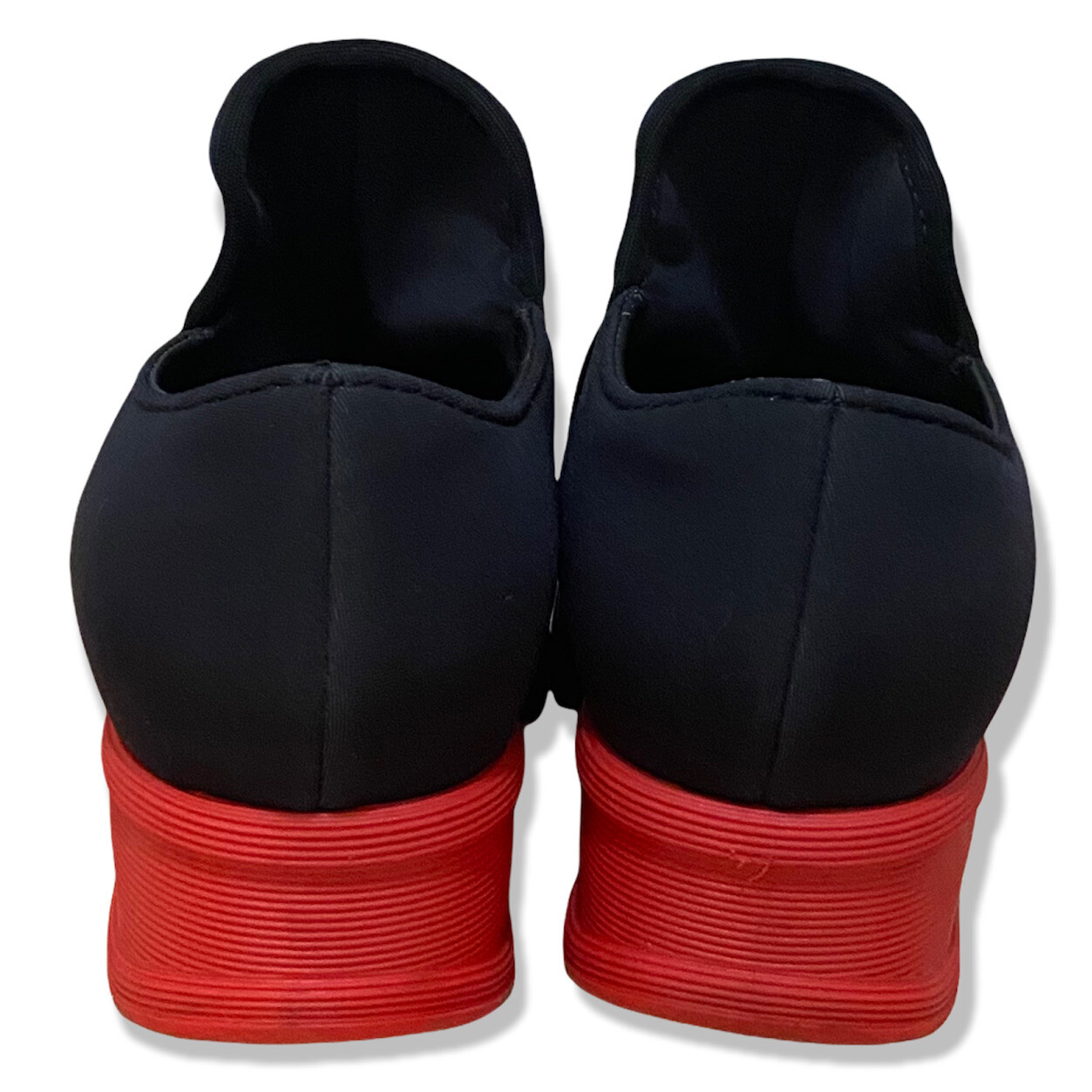IRI NY Unisex Black Red Neoprene Sneaker Platform Futuristic Fashion Slip On 34