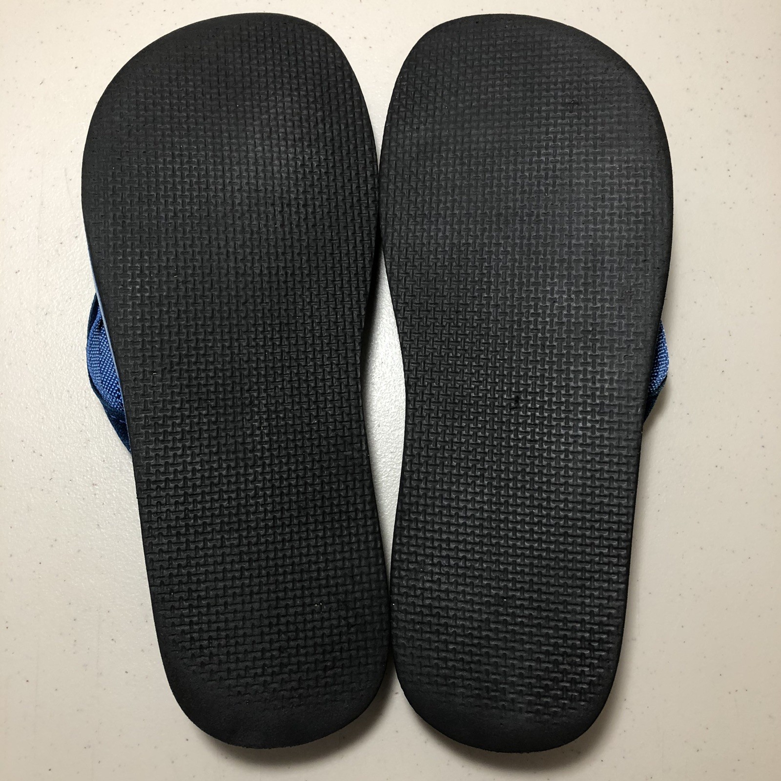 Kinsman 70’s 80’s Thongs Flip Flops Sandals Women’s M (~8.5) Blue Layered Foam