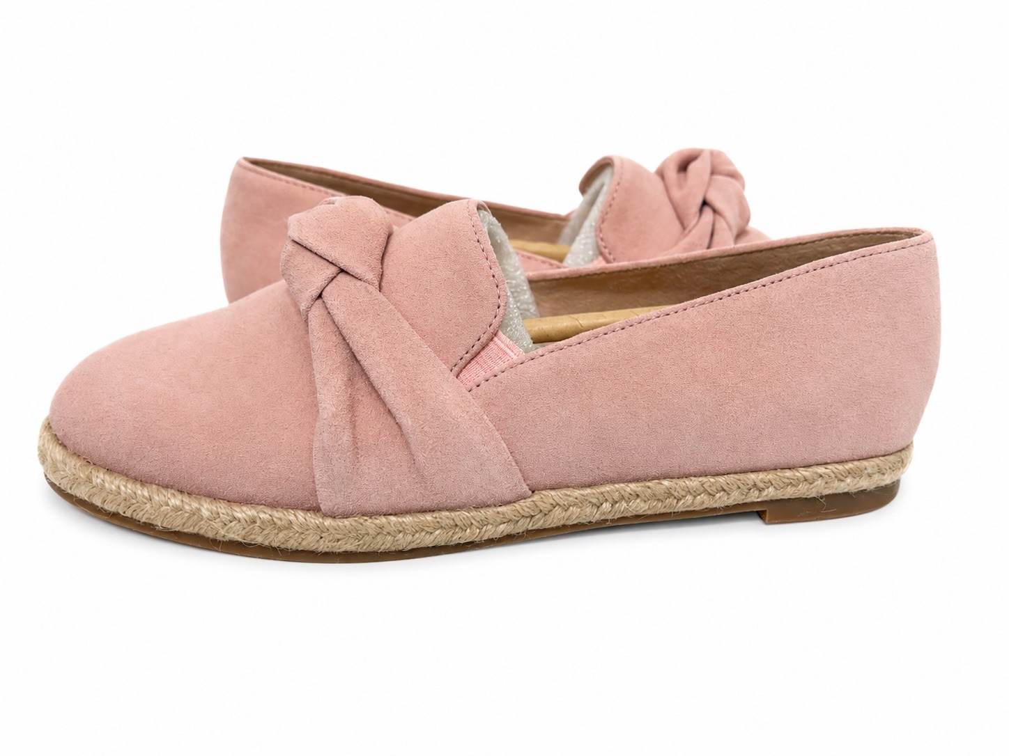 NIB Isaac Mizrahi Women’s Pink Knotted Slip On Espadrille Flat Shoes- Size 7.5