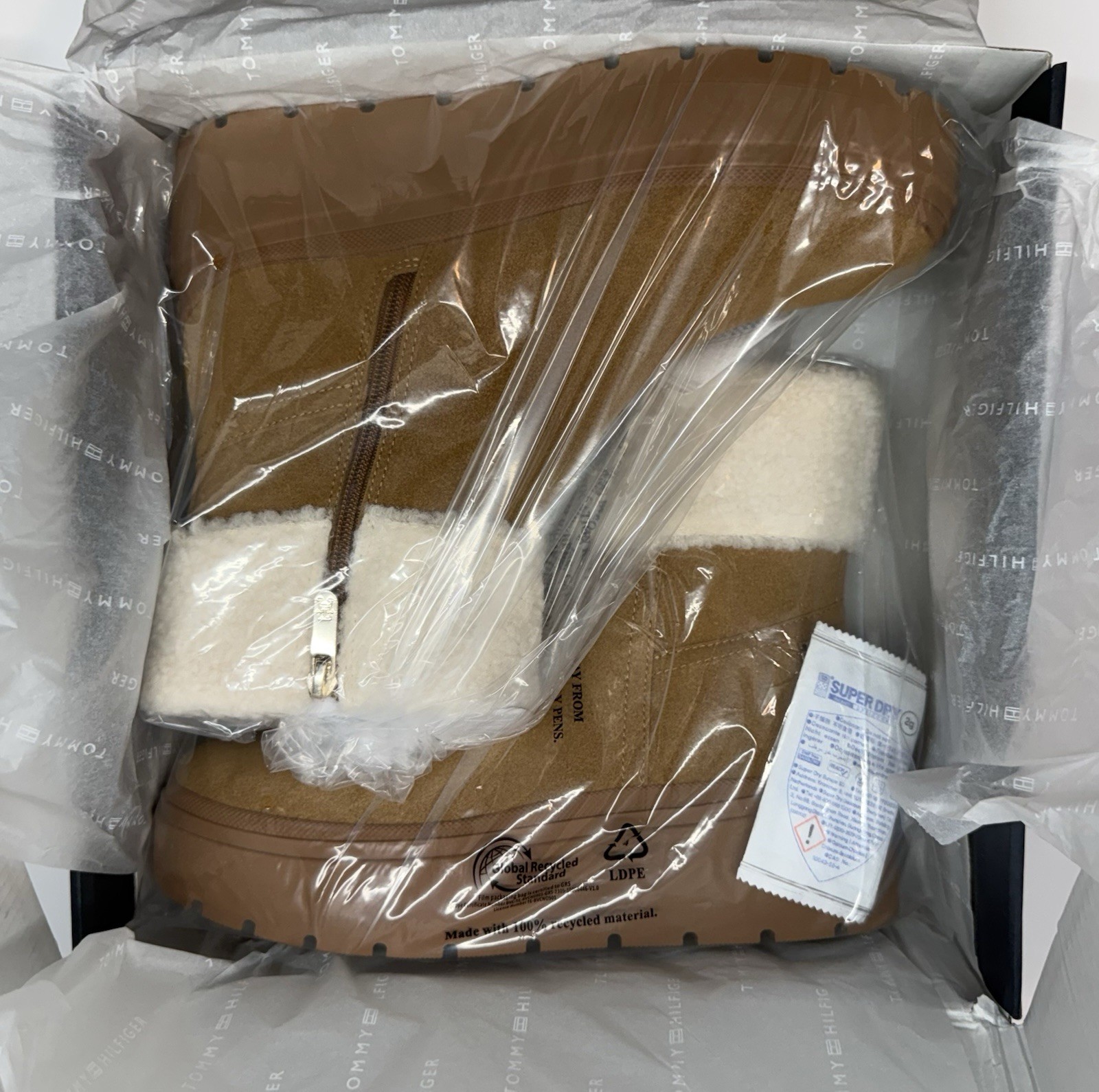 Tommy Hilfiger Women’s Winter Boots Size 8M Brown Faux Fur Zip NEW in Box