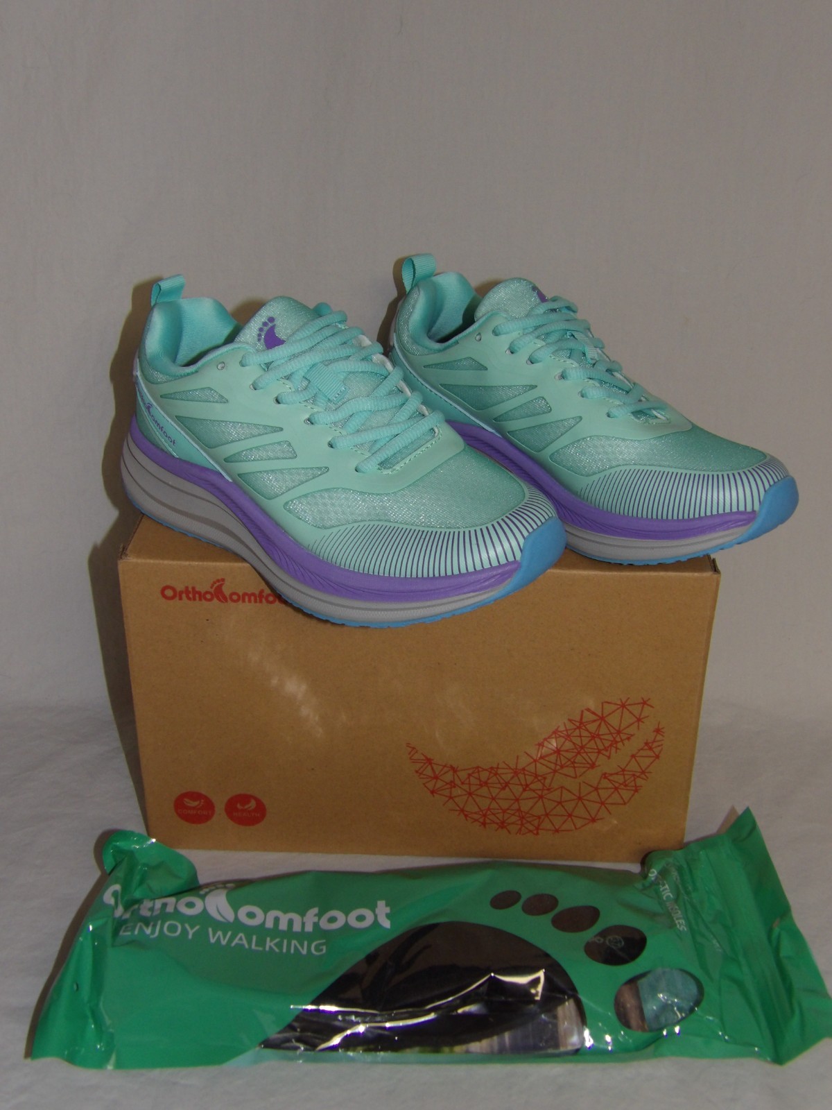Women’s Ortho Comfoot Orthopedic Running Shoes W2-Lake Blue – Size 37 / 7 – NIB