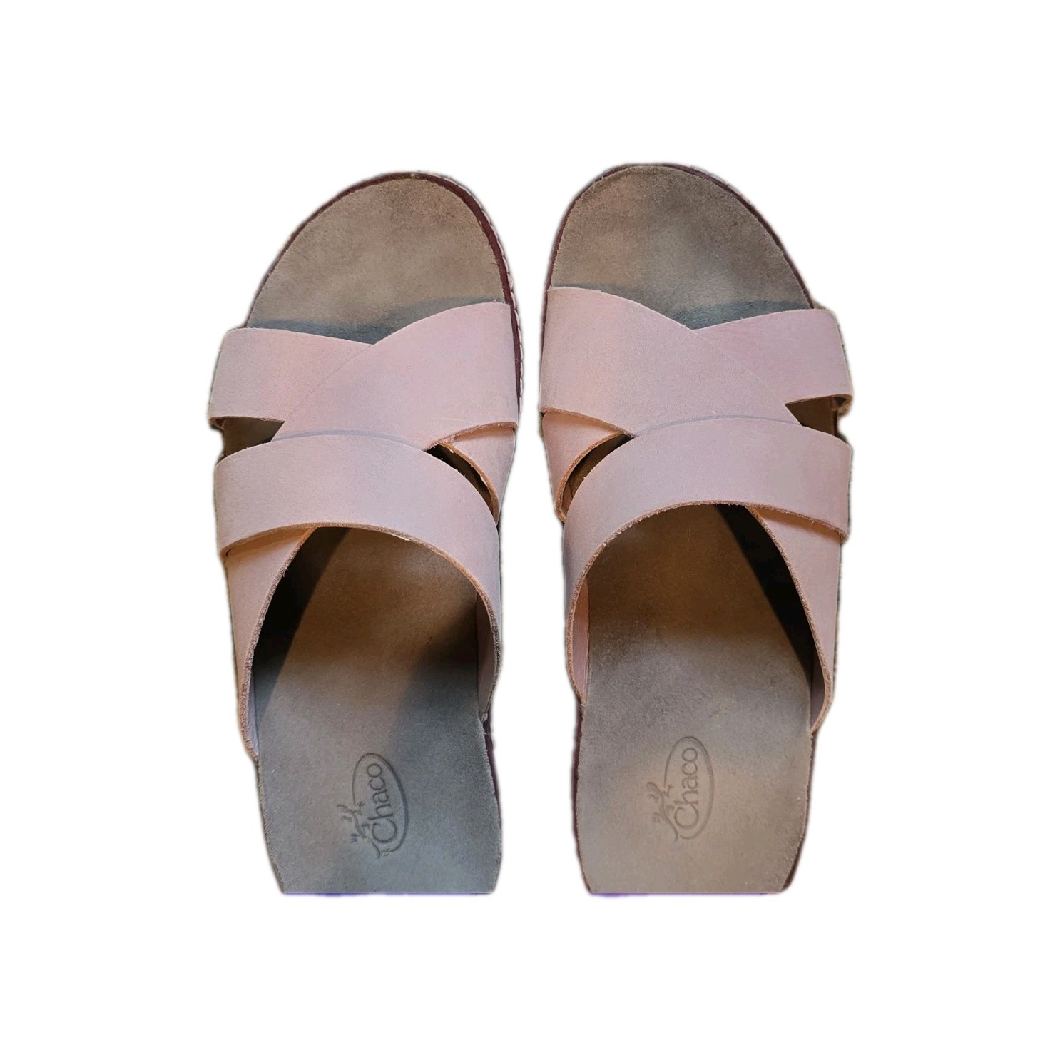 Chaco Women’s SZ 7 Mauve Suede Slip-On Slide Sandals Comfort Casual Travel