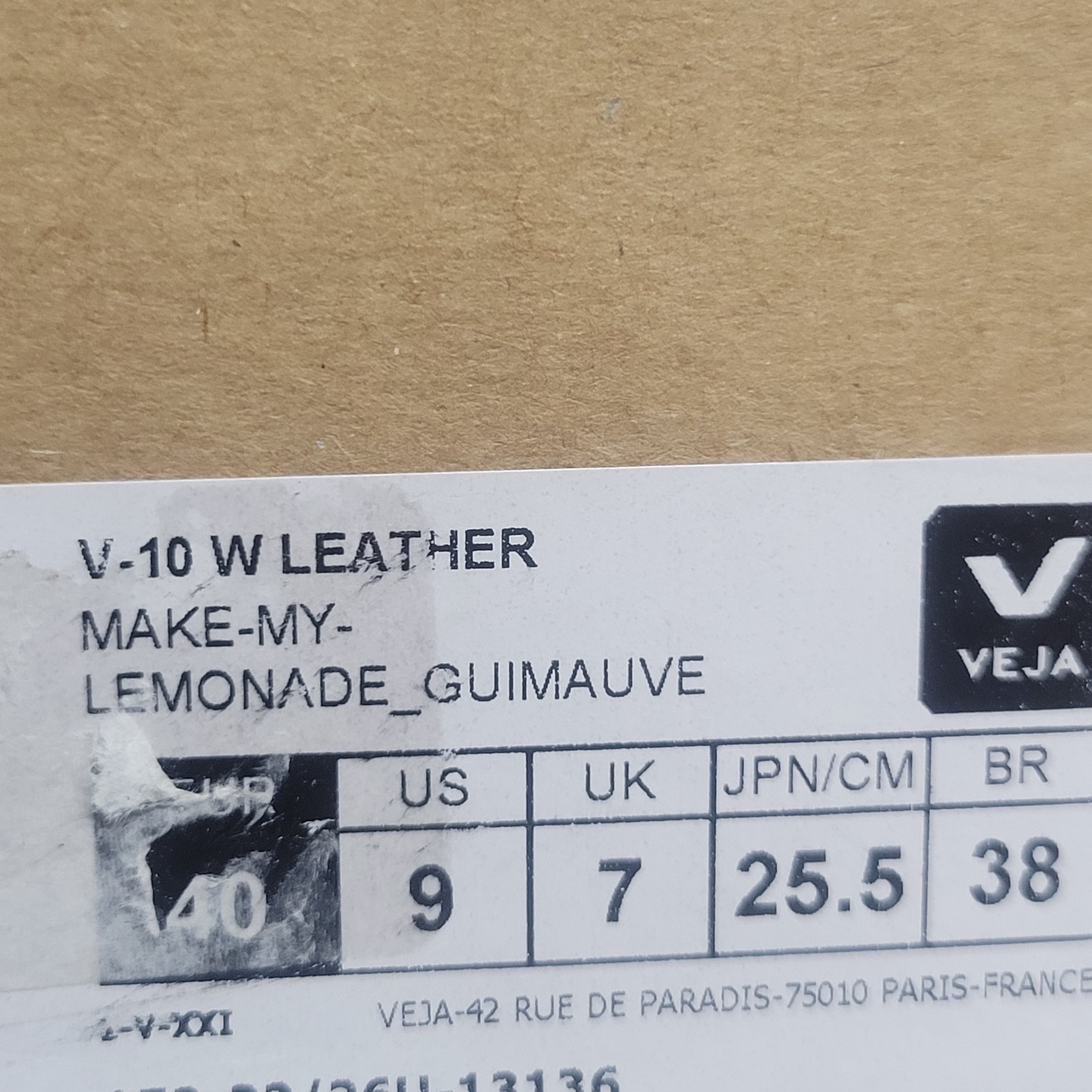 Veja x Make My Lemondade V-10 Guimauve Womens Size 9M