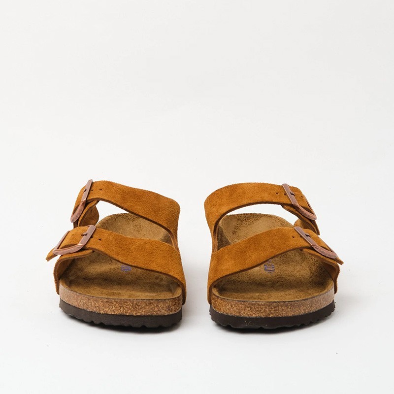 Birkenstock Arizona Suede Leather Mink Men’s and Women’s Sandals Soft Footbed