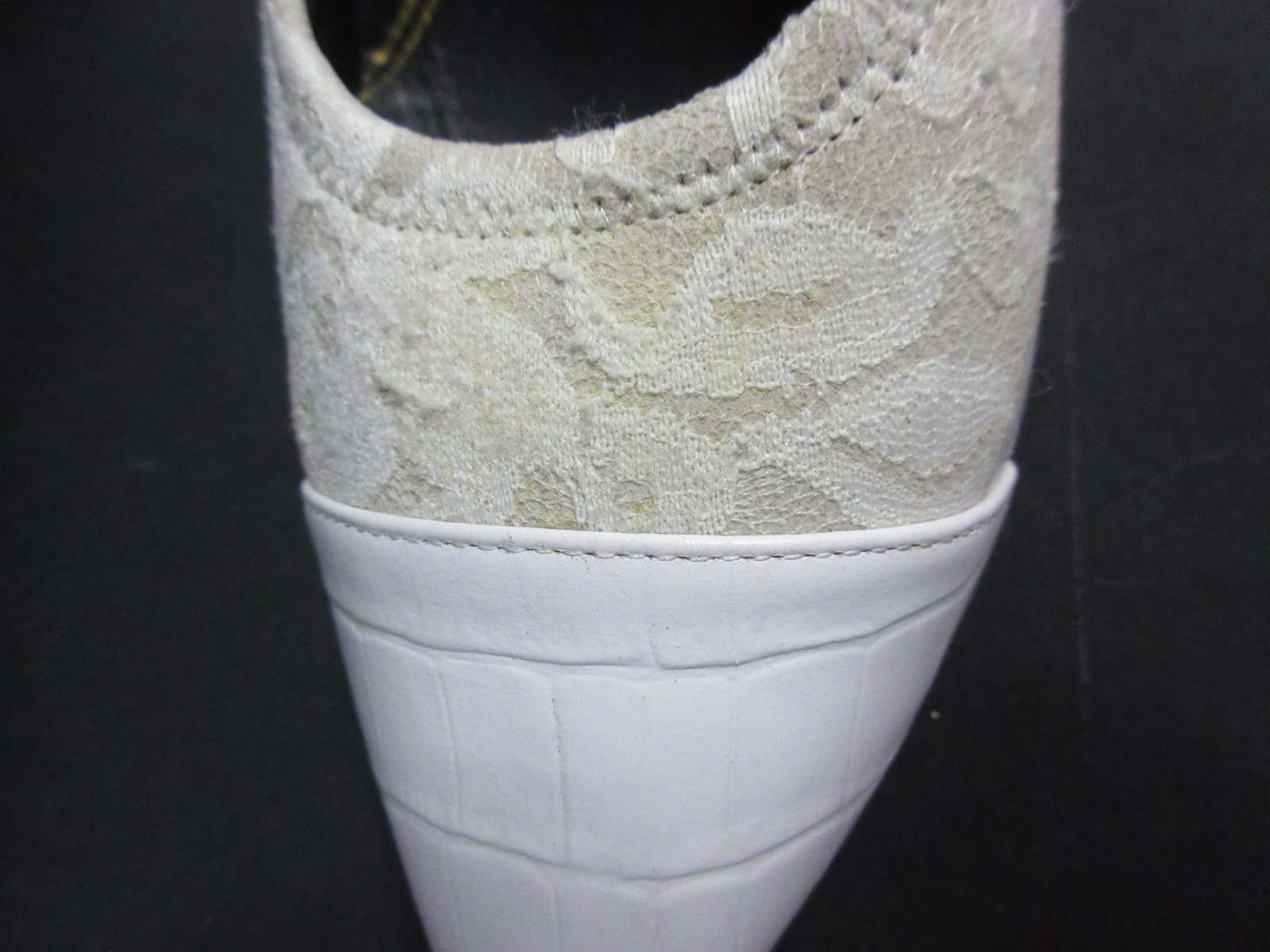 Cole Hann RODARTE Lace Fabric & Leather 3.25″ Tall Pointed Heels, Size 9B, VGC