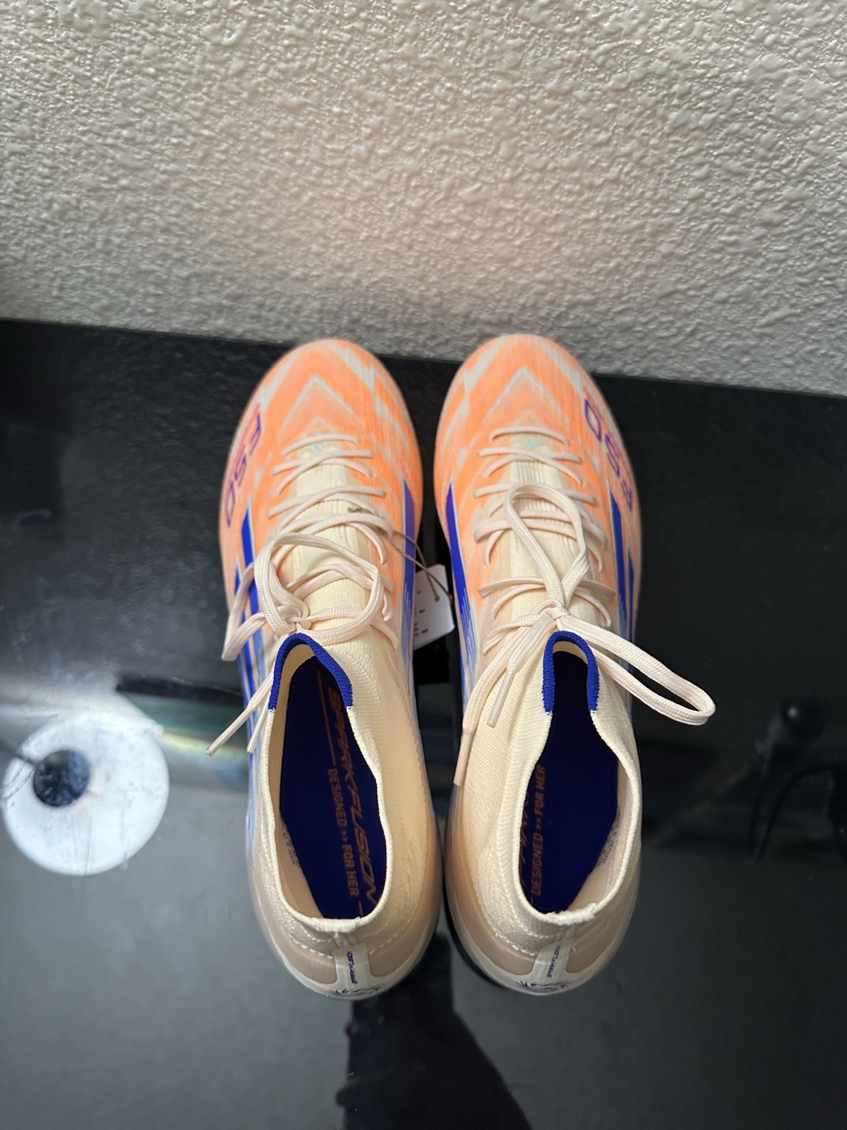 adidas F50 Sparkfusion Elite Mid FG AG Soccer Cleats Orange JH7647 Women Size 13