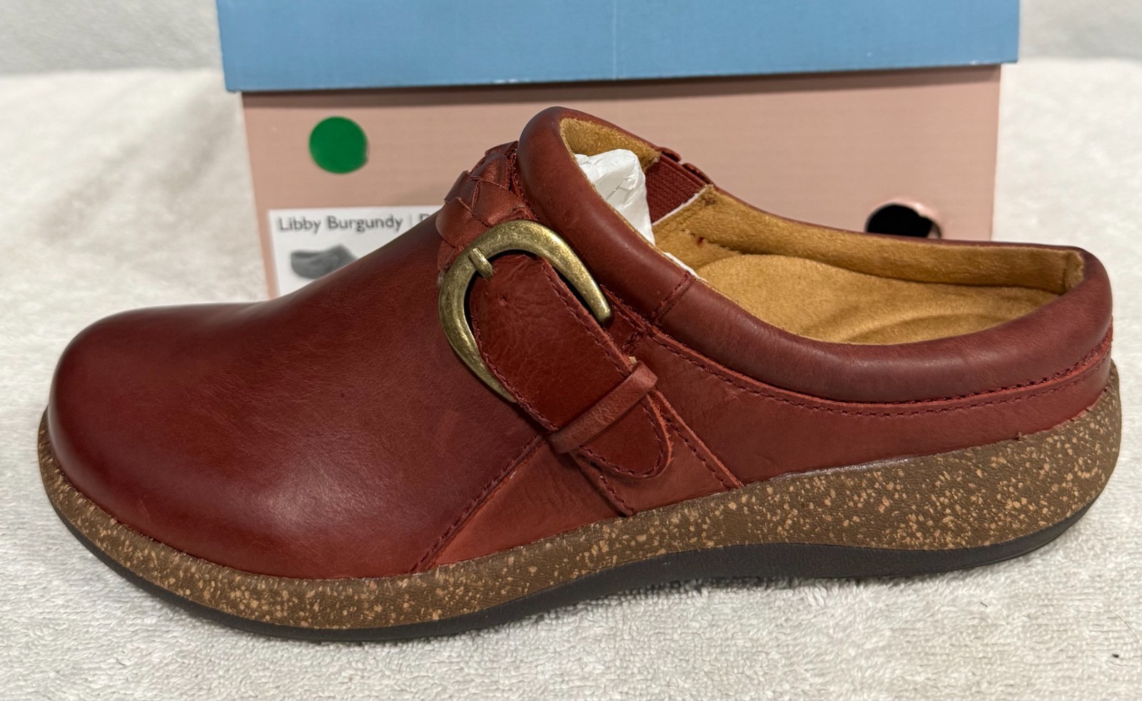 Women’s Aetrex Libby Burgundy Clog Size US 7 New In Box Save Big