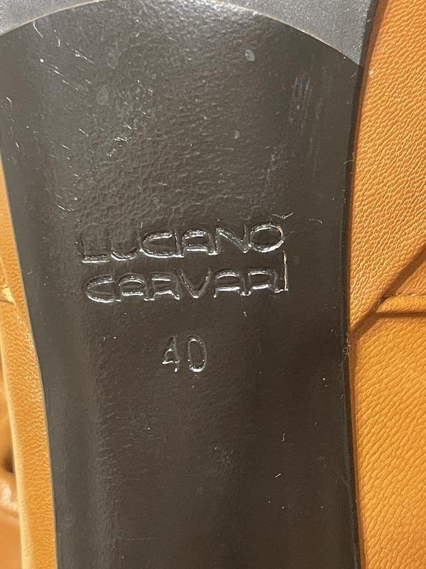 Women Luciano Carvari boots brown leather 40
