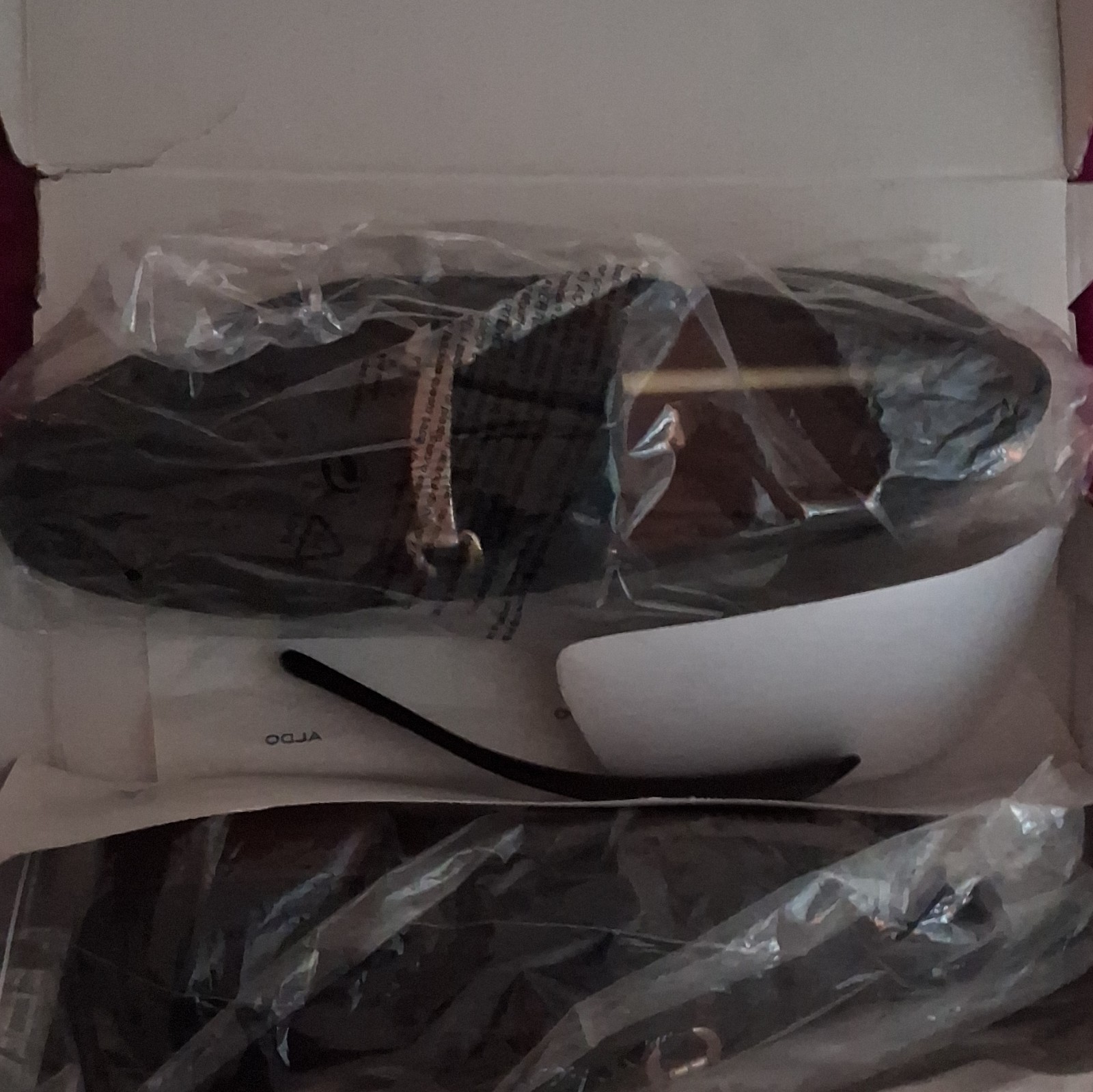 ALDO navy blue Suede Pointed Toe Buckle Flats, Unisex Adults US 13