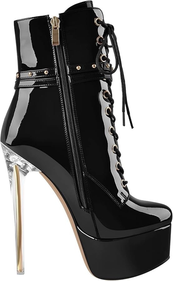 onlymakerheels Platform Boots for Women, Size US 12 EU 43 UK 10