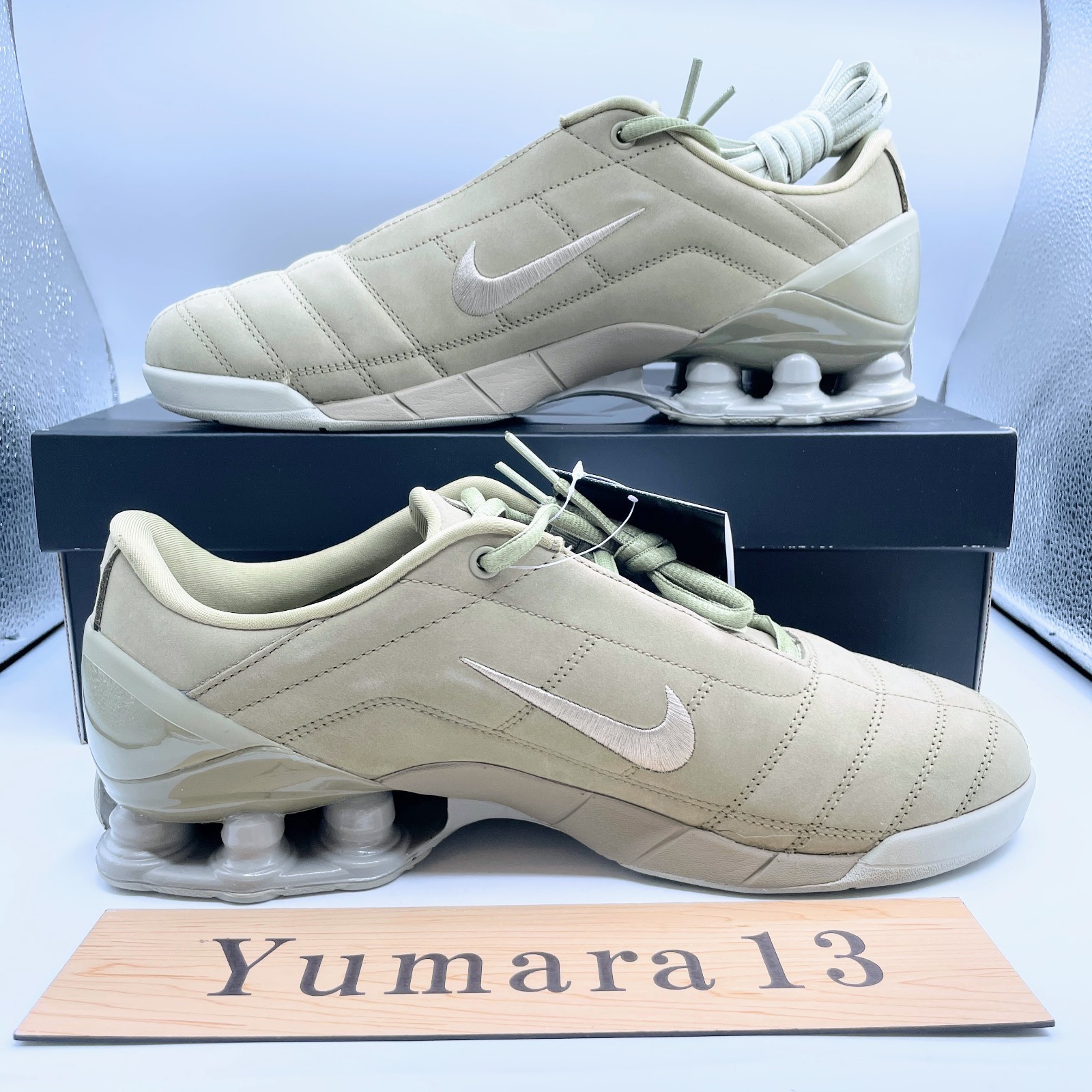 Nike WMNS T90 Shox Magia Neutral Olive Metallic Silver IO9934-200 Women’s Size