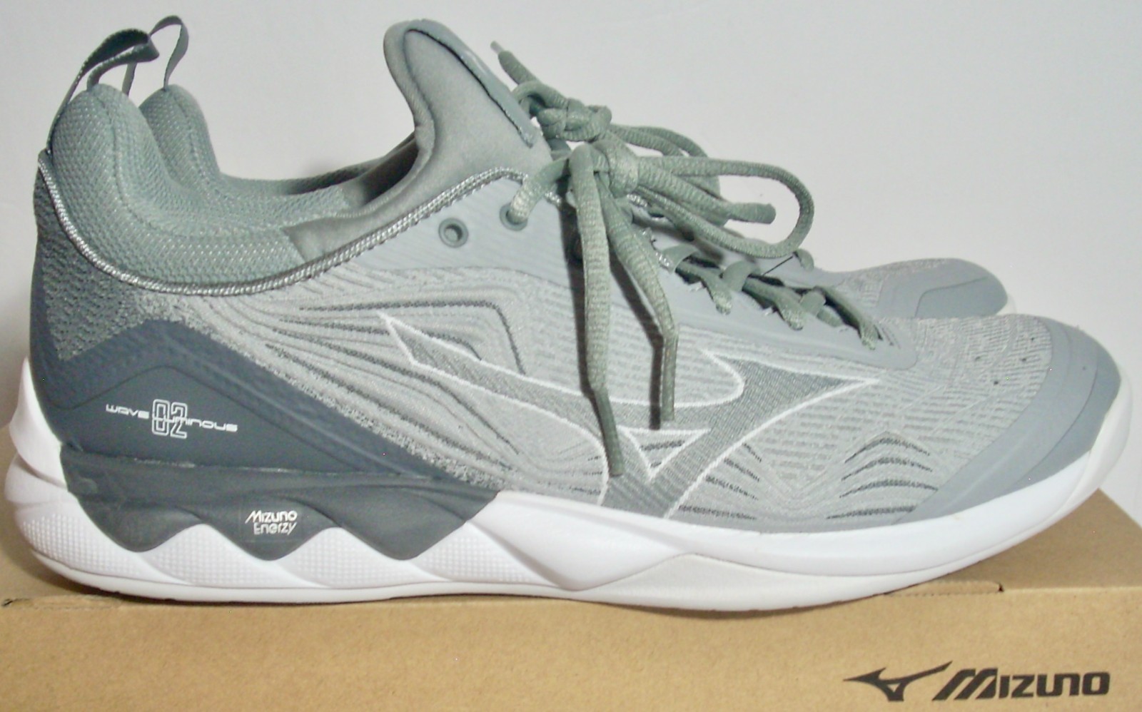 MIZUNO WAVE LUMINOUS 2 WOMENS U.S. SIZE 11 GRAY VOLLEYBALL SHOES NO BOX