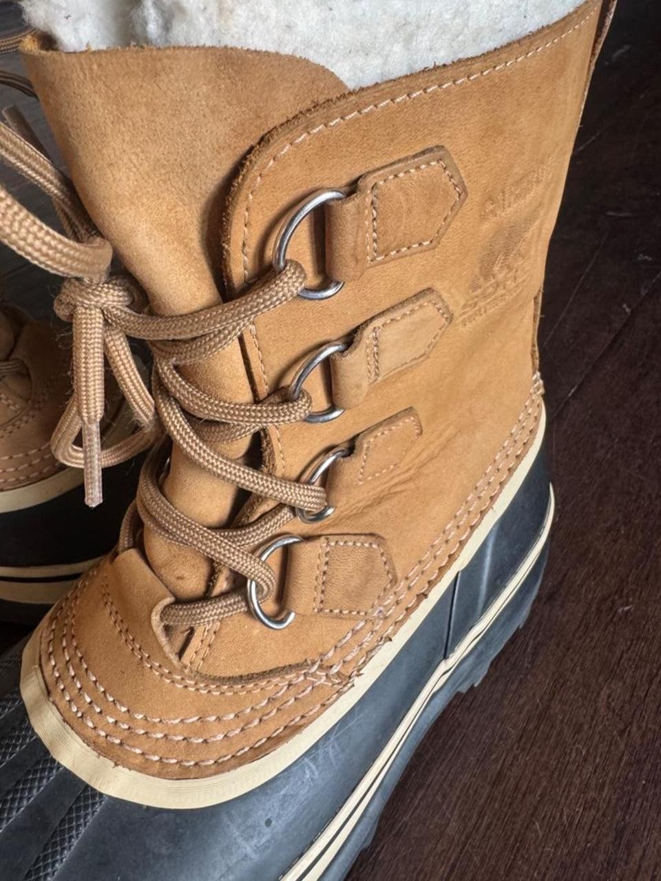Sorel Caribou Women’s Winter Snow Boots Tan Brown Size 7 Waterproof, excellent