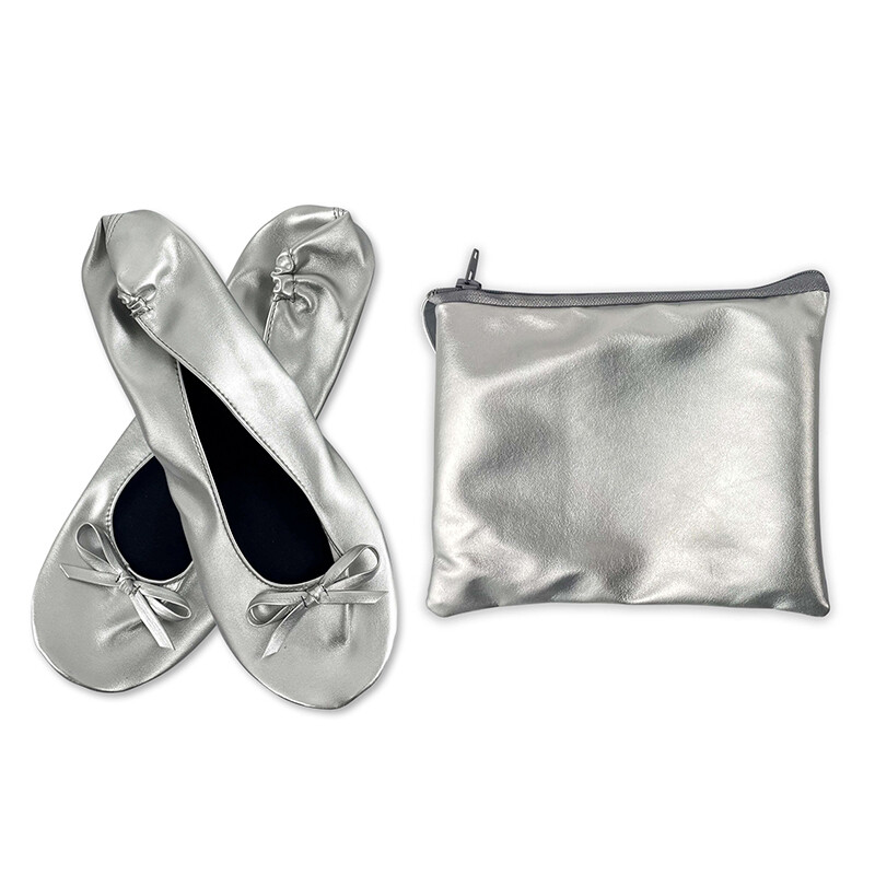 Women Foldable Ballet Flat Roll Slipper Shoes Dance Party Shoes Travel Portable