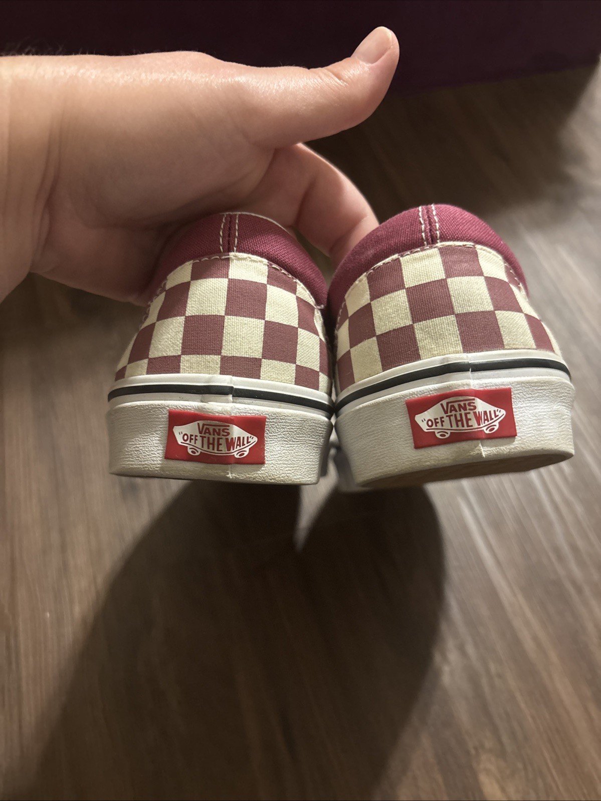 Vans Slip On – Rhododendron / White Checkered – Size 9.5 M / 11 W
