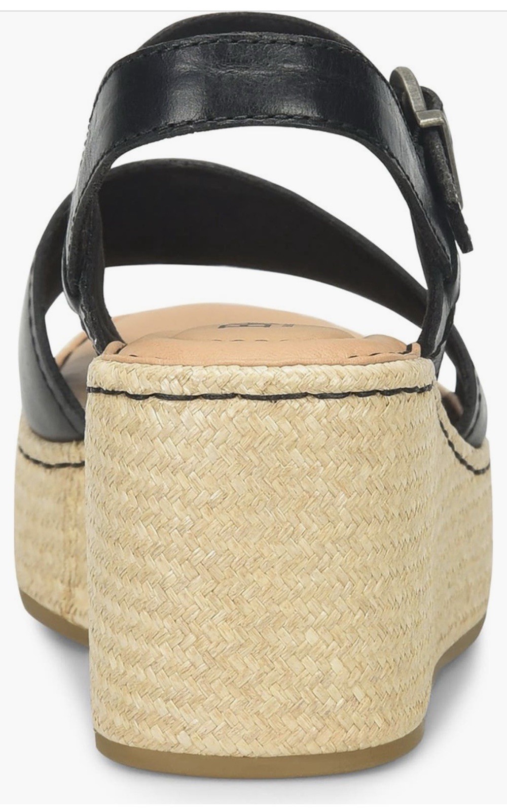 Børn Santos Platform Wedge Sandal (Women) Black Sz 8 NEW $125