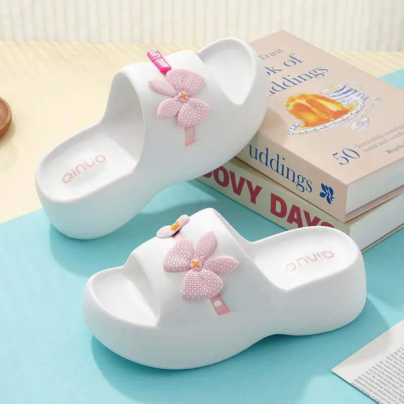 2025 Summer Platform Slippers Women Comfy Solid Color Soft Sole EVA Pillow Slide