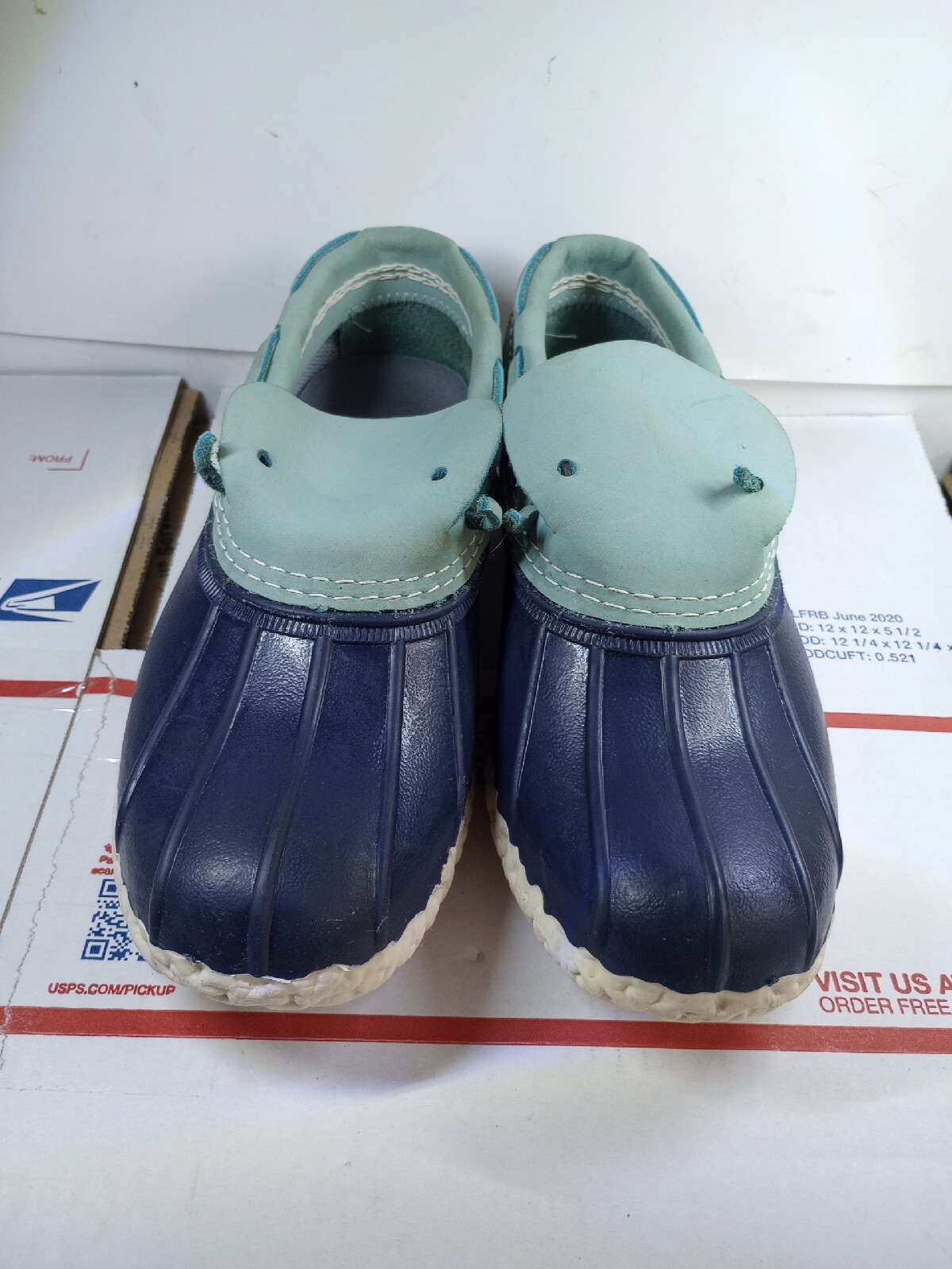L.L Bean Women’s Duck Bean Boots, Booties Size 7 M Teal And Blue 💙