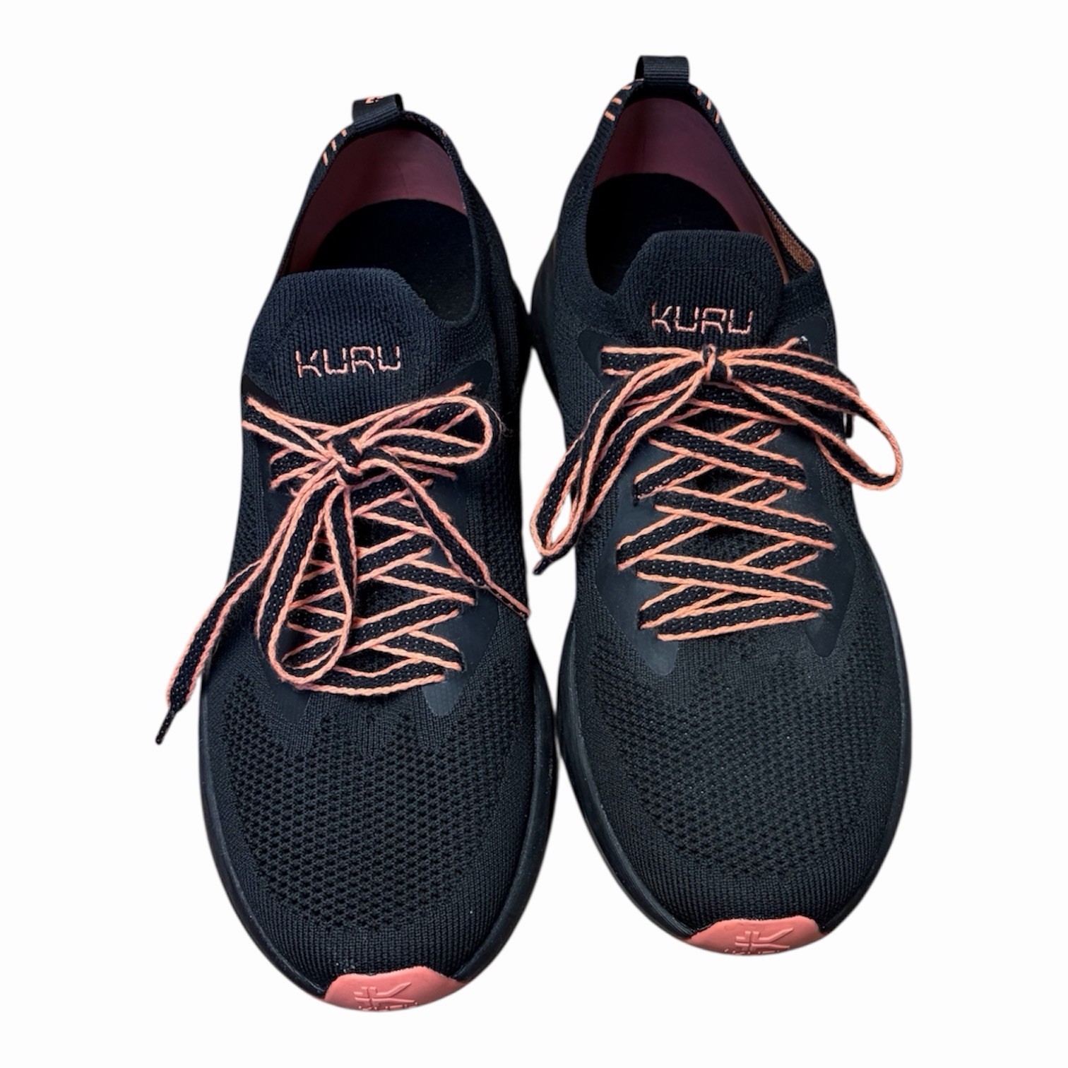 KURU FLUX Black-SoftCoral NOVAKnit EVA Foam Running Shoes Women’s 11 Sneakers