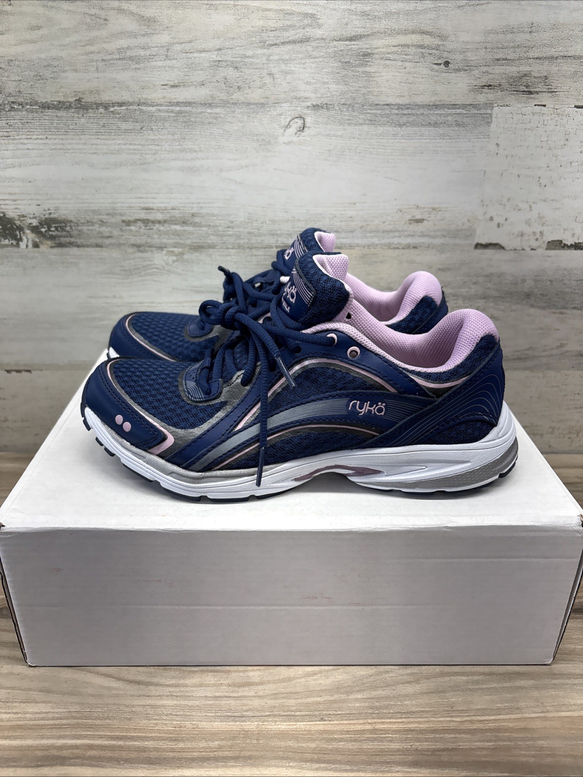 Ryka Sky Walk Trail Sneakers Size 5 M WOMENS Navy Lilac New